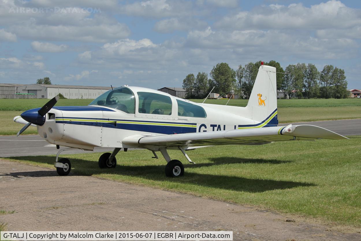 G-TALJ, 1973 Grumman American AA-5 Traveler C/N AA5-0479, Grumman American AA-5 Traveler at The Real Aeroplane Club's Radial Engine Aircraft Fly-In, Breighton Airfield, June 7th 2015.