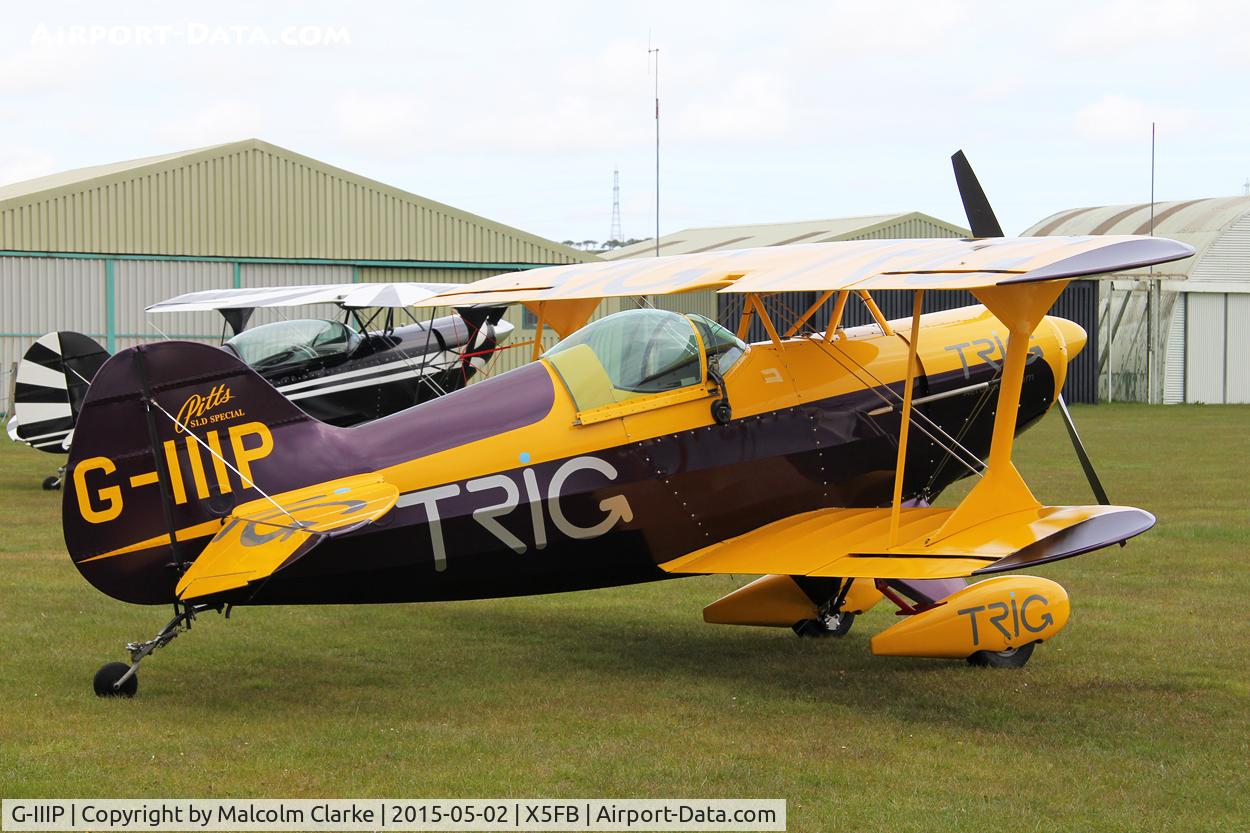 G-IIIP, 1984 Pitts S-1D Special C/N PFA 009-10195, Pitts S-1D Special G-IIIP of the Trig Aerobatic Team on a stopover for fuel at Fishburn Airfield, May 2nd 2015.