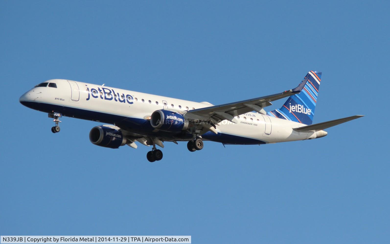 N339JB, 2011 Embraer ERJ-190-100 IGW 190AR C/N 19000490, Jet Blue E190