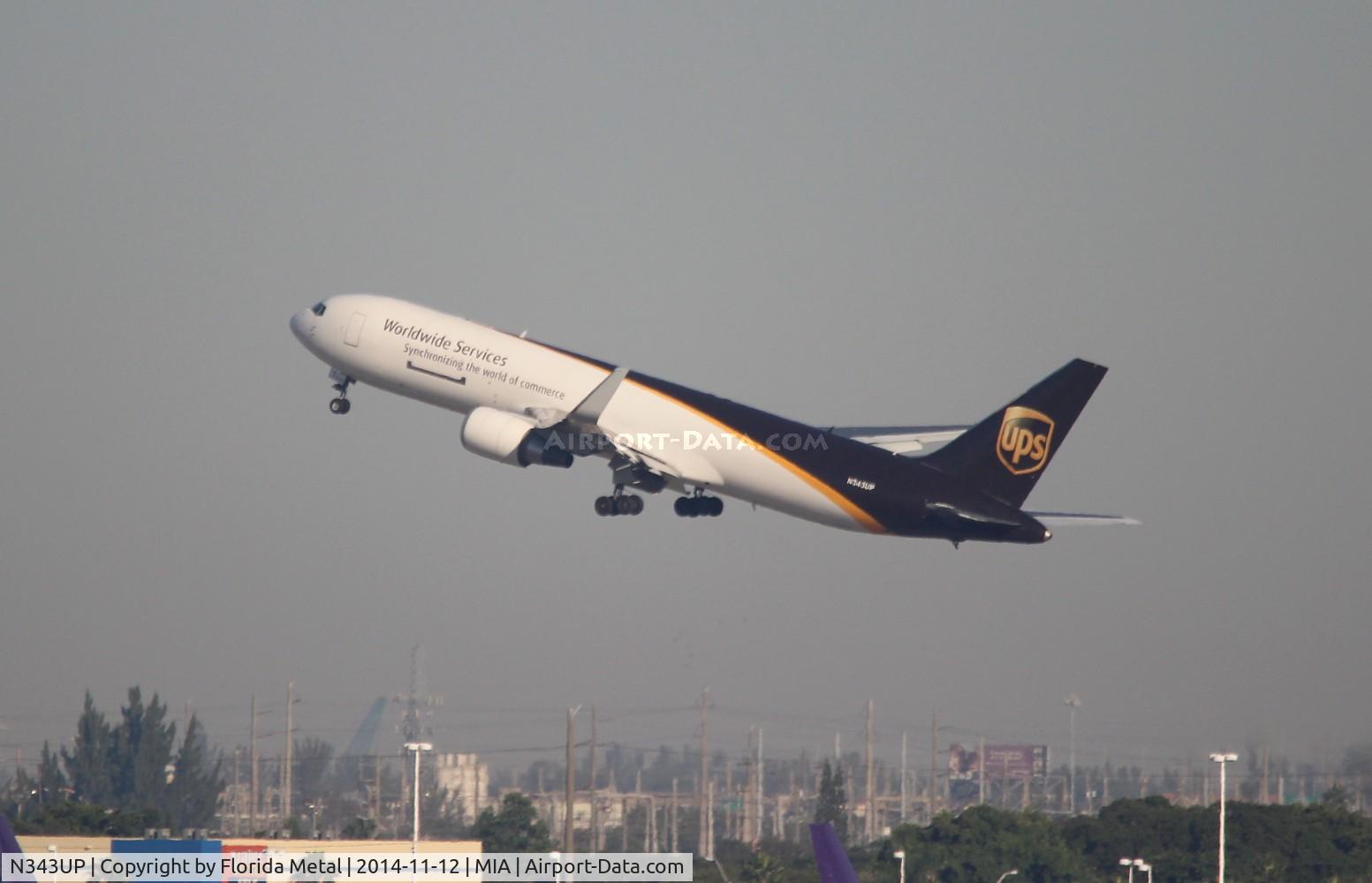 N343UP, 2011 Boeing 767-34AF C/N 37945, UPS 767-300