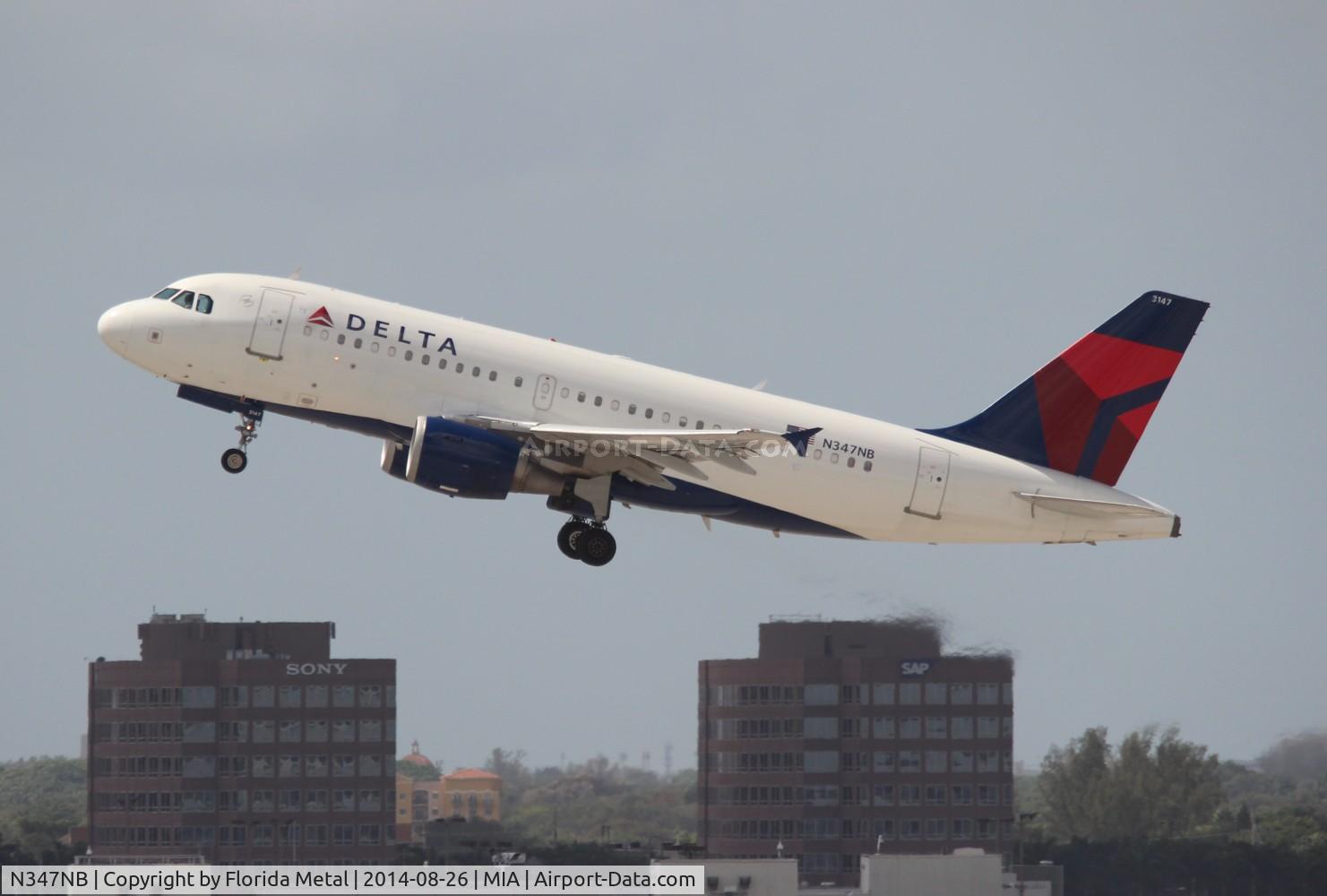 N347NB, 2002 Airbus A319-114 C/N 1800, Delta