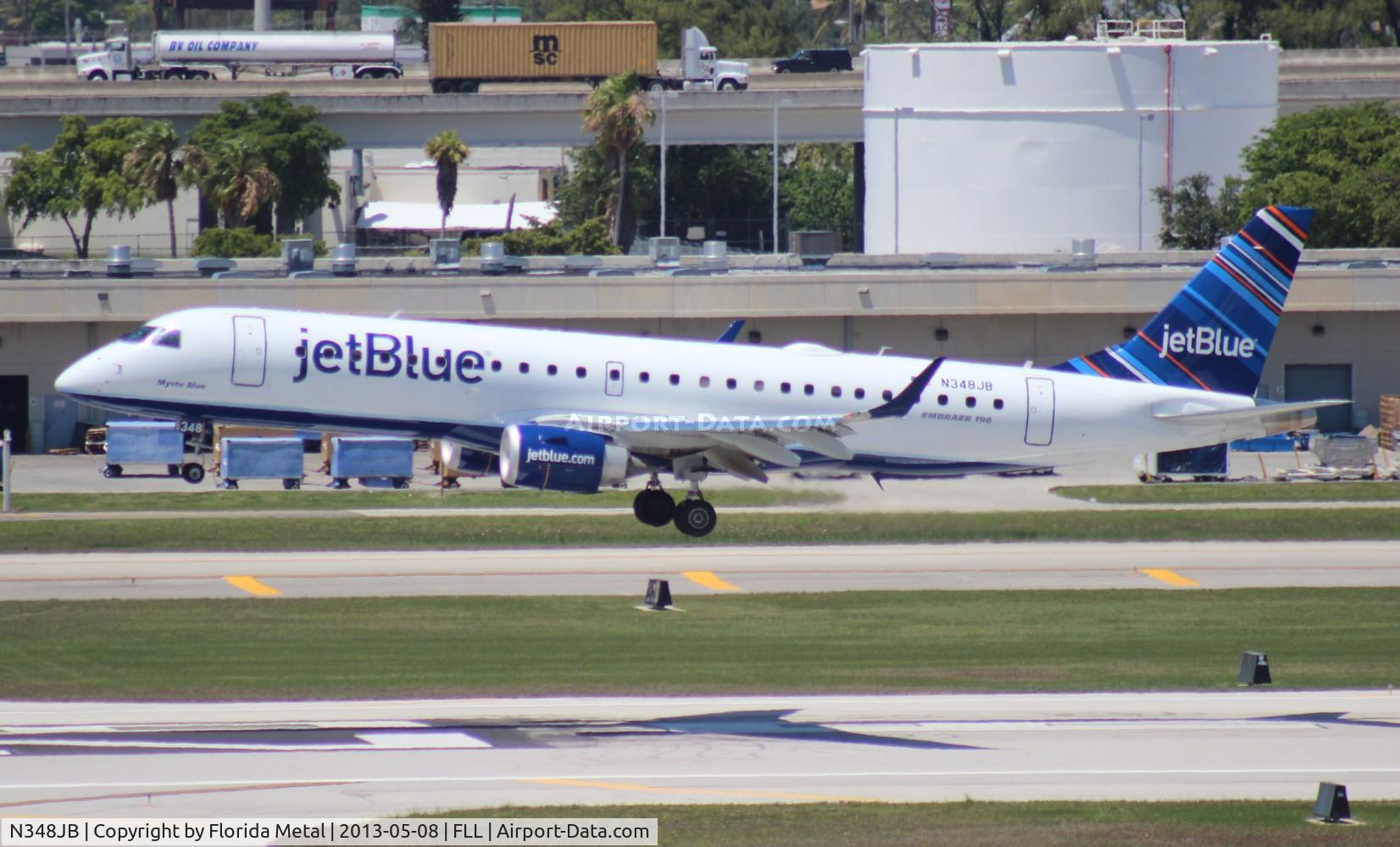 N348JB, 2012 Embraer ERJ-190-100 IGW 190AR C/N 19000511, Jet Blue