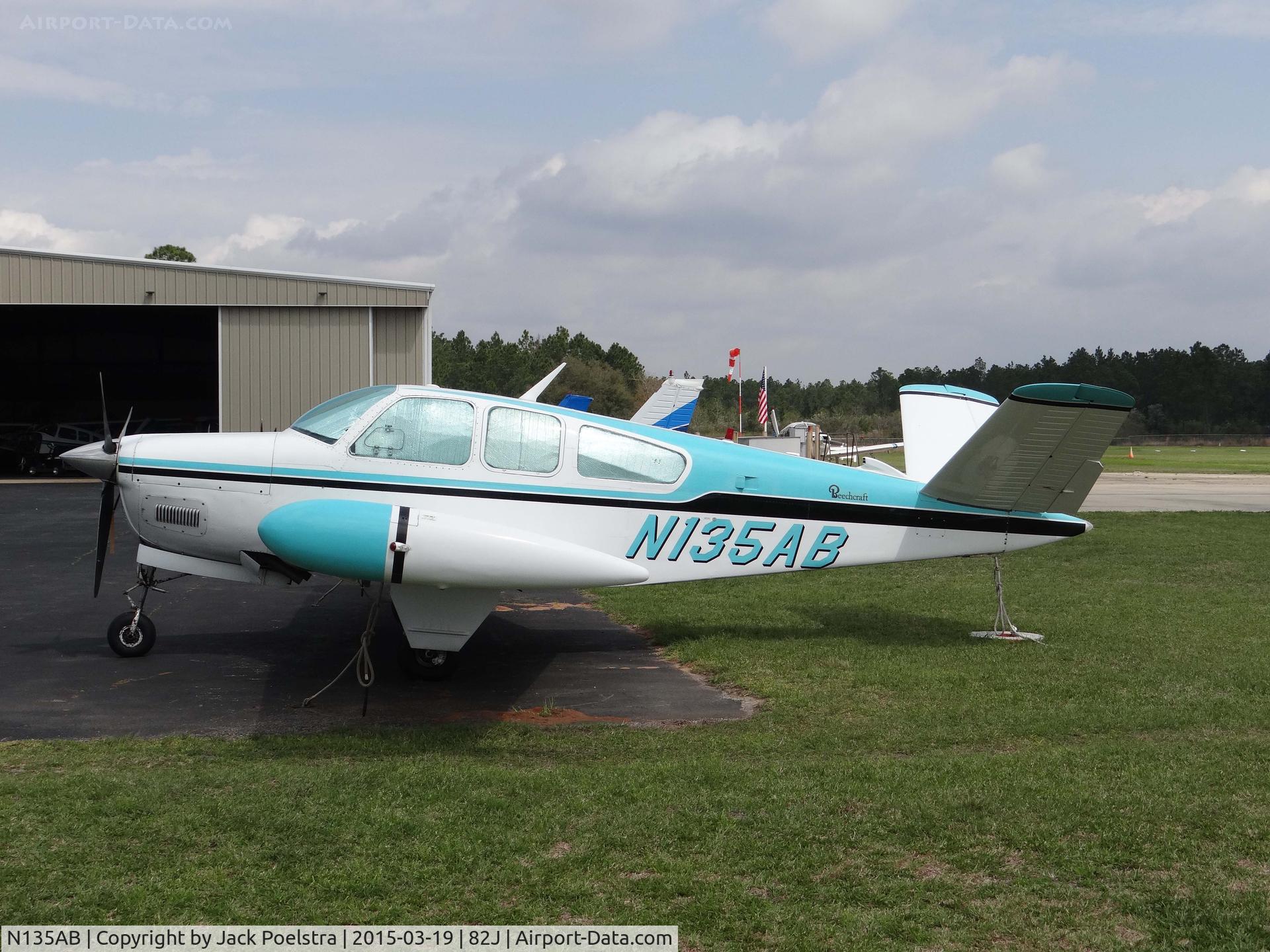 N135AB, 1957 Beech J35 Bonanza C/N D-5399, N135AB at Ferguson airport Fla.