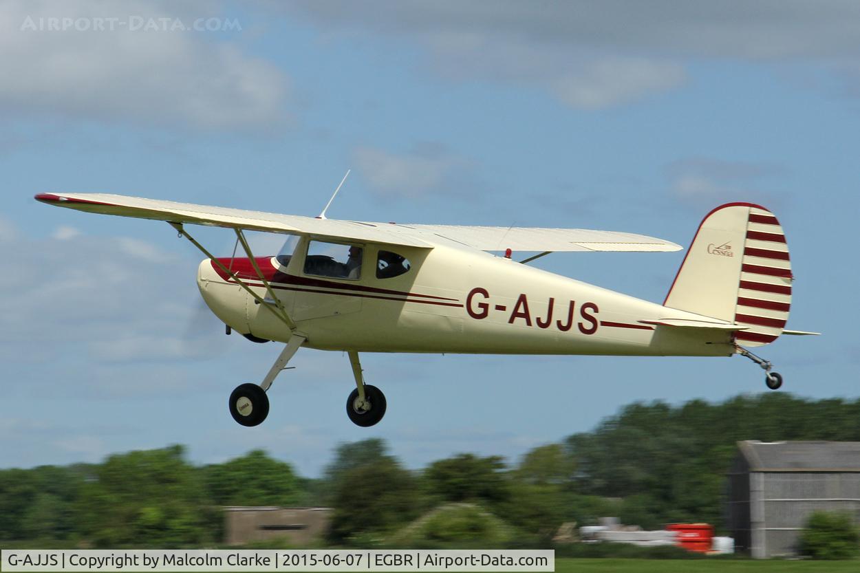 G-AJJS, 1947 Cessna 120 C/N 13047, Cessna 120 at The Real Aeroplane Club's Radial Engine Aircraft Fly-In, Breighton Airfield, June 7th 2015.