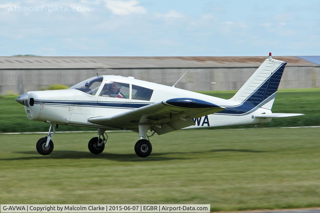 G-AVWA, 1967 Piper PA-28-140 Cherokee C/N 28-23660, Piper PA-28-140 Cherokee G-AVWA at The Real Aeroplane Club's Radial Engine Aircraft Fly-In, Breighton Airfield, June 7th 2015.