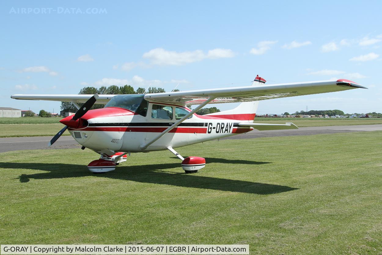 G-ORAY, 1980 Reims F182Q Skylane C/N 0132, Reims F182Q Skylane at The Real Aeroplane Club's Radial Engine Aircraft Fly-In, Breighton Airfield, June 7th 2015.