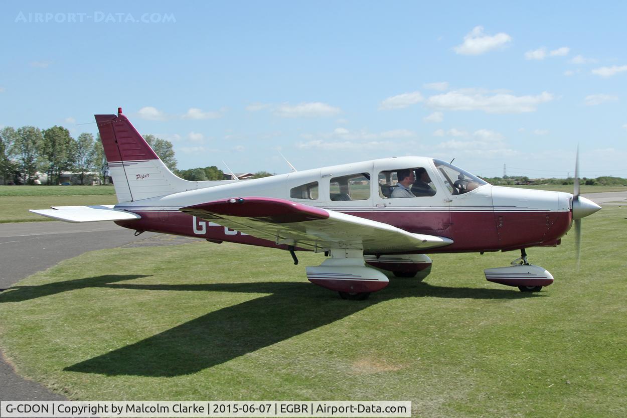G-CDON, 1982 Piper PA-28-161 Cherokee Warrior II C/N 28-8216185, Piper PA-28-161 Warrior II at The Real Aeroplane Company's Radial Engine Aircraft Fly-In, Breighton Airfield, June 7th 2015.