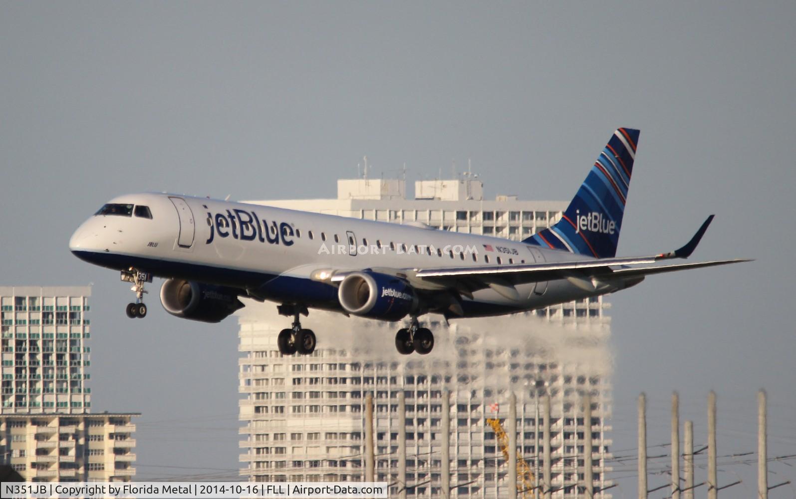 N351JB, 2012 Embraer E190 (ERJ-190-100) C/N 19000549, Jet Blue