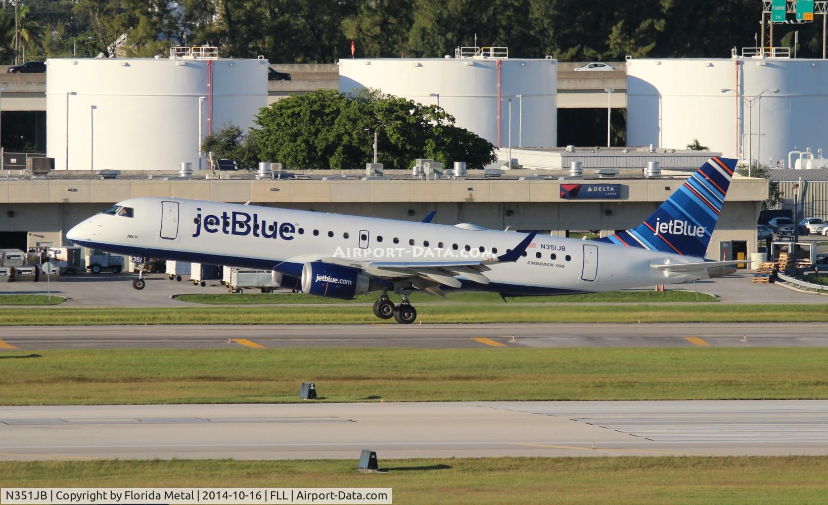 N351JB, 2012 Embraer E190 (ERJ-190-100) C/N 19000549, Jet Blue