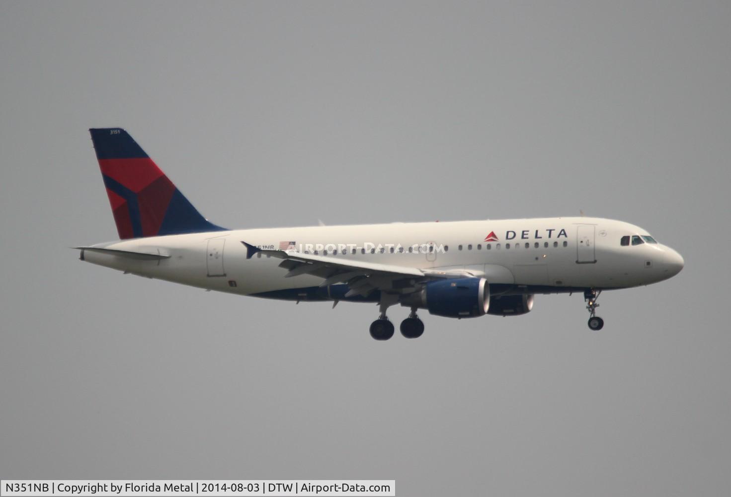 N351NB, 2002 Airbus A319-114 C/N 1820, Delta