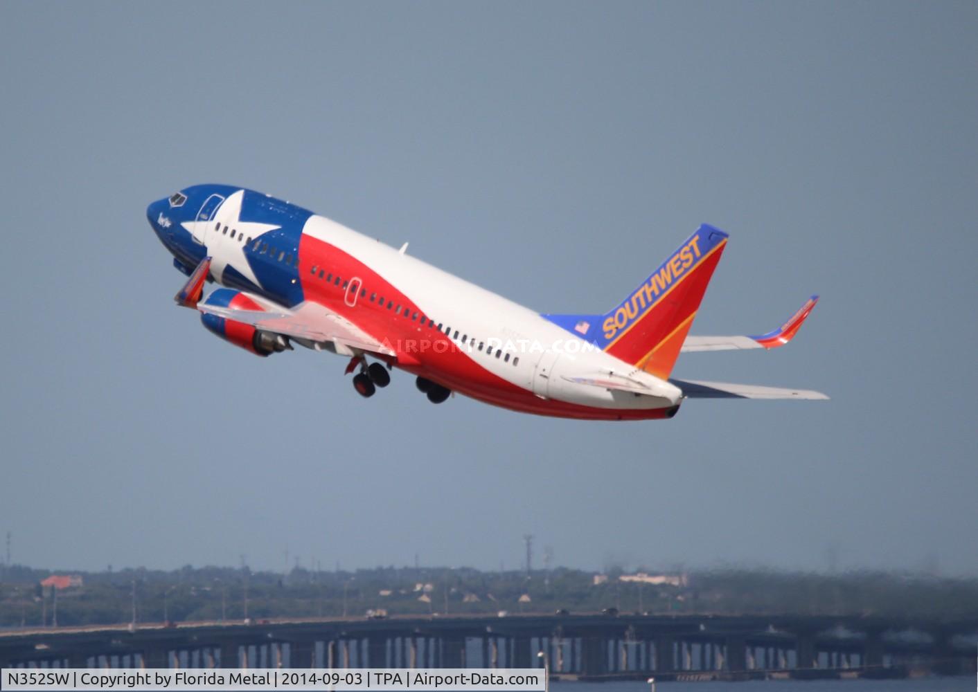 N352SW, 1990 Boeing 737-3H4 C/N 24888, Lonestar One