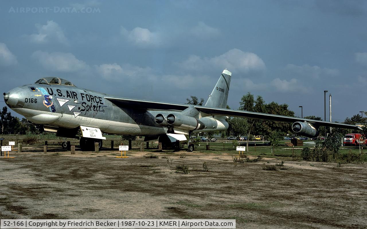 52-166, 1952 Douglas-Tulsa B-47E-25-DT Stratojet C/N 44020, on static display at the Castle Air Museum