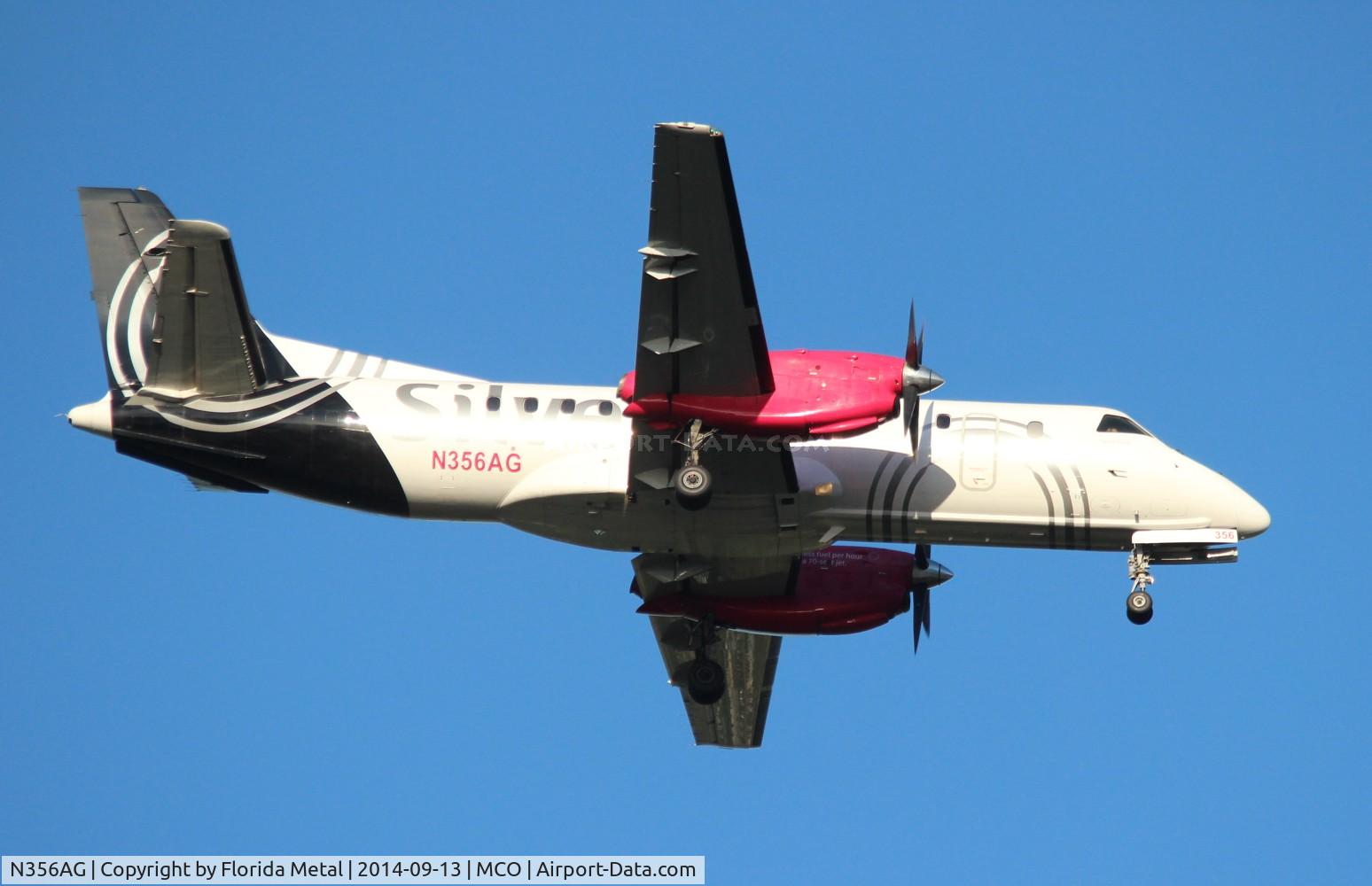 N356AG, 1997 Saab 340B C/N 340B-411, Silver Saab 340