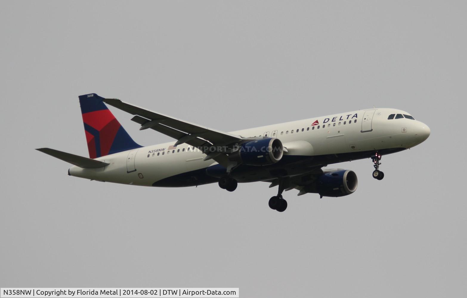 N358NW, 1998 Airbus A320-212 C/N 832, Delta A320