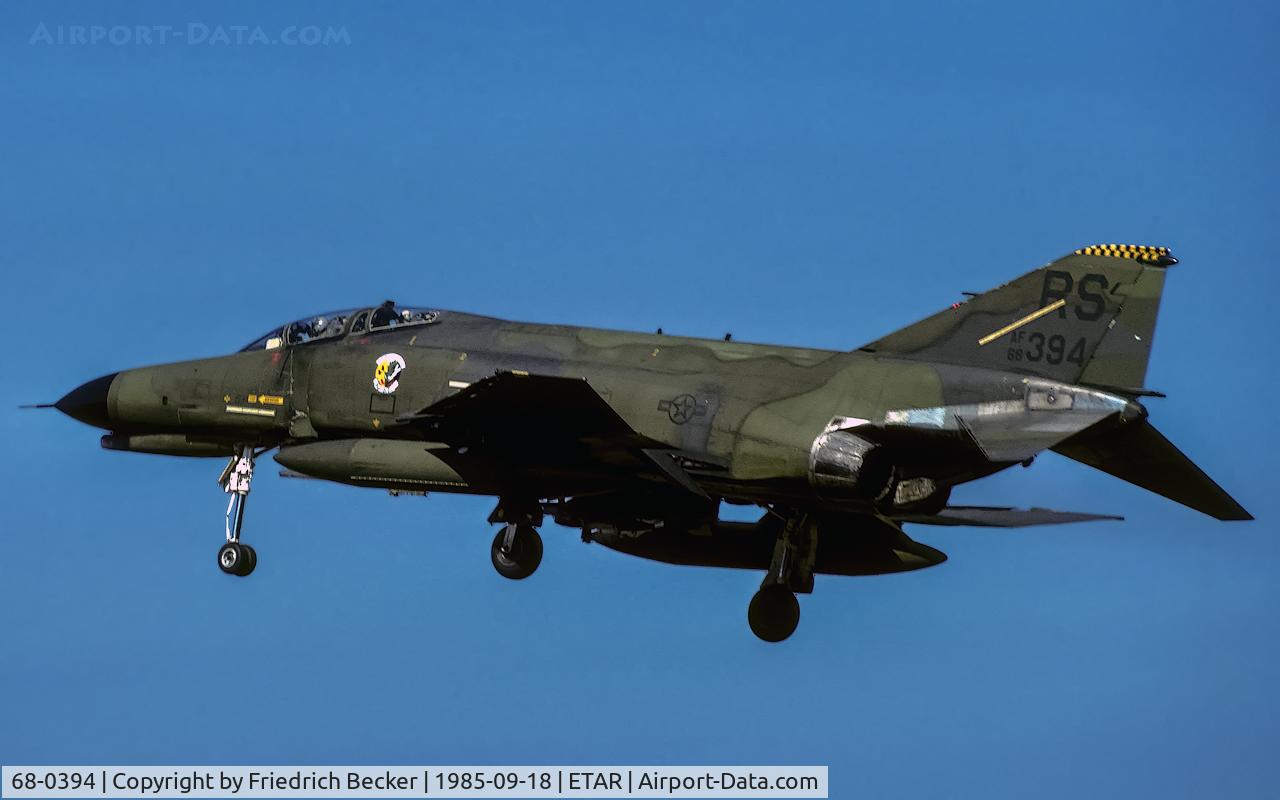 68-0394, 1968 McDonnell Douglas F-4E Phantom II C/N 3487, on final RW27