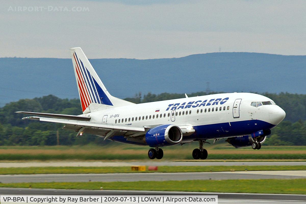 VP-BPA, 1991 Boeing 737-5K5 C/N 25037, Boeing 737-5K5 [25037] (Transaero Airlines) Vienna-Schwechat~OE 13/07/2009