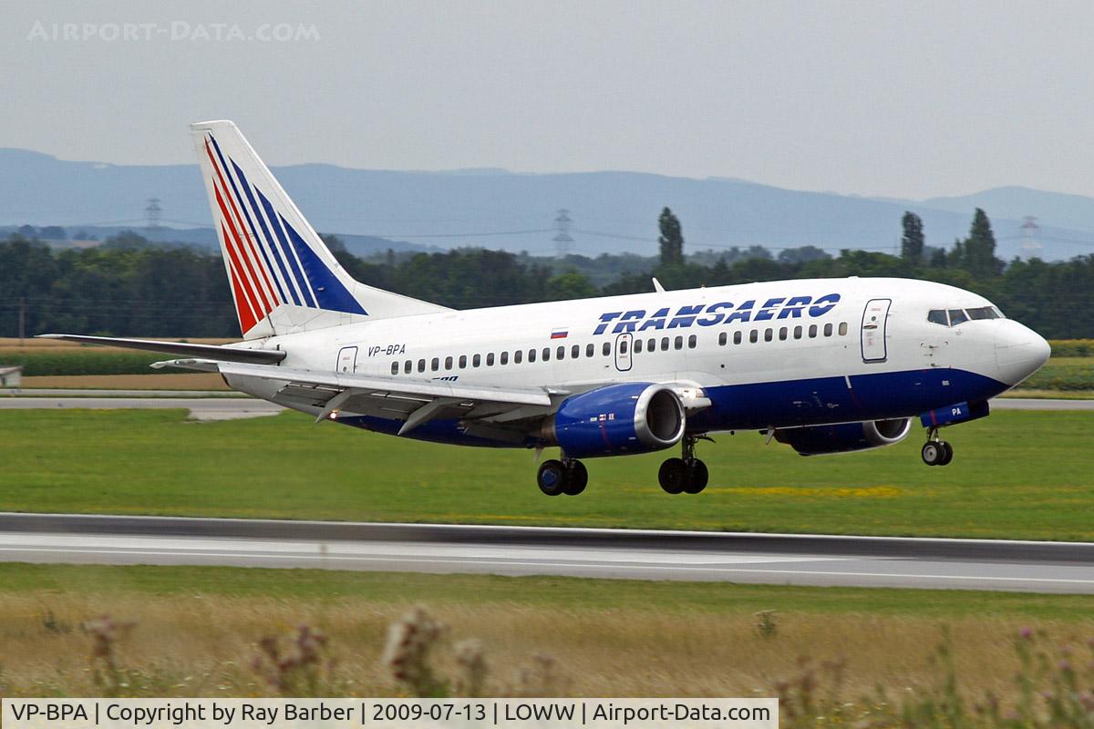 VP-BPA, 1991 Boeing 737-5K5 C/N 25037, Boeing 737-5K5 [25037] (Transaero Airlines) Vienna-Schwechat~OE 13/07/2009