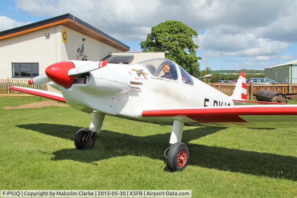 F-PYJQ, 1981 Nicollier HN-433 Menestrel C/N 02, Nicollier HN-433 Menestrel, a visitor from France to Fishburn Airfield, May 30th 2015.