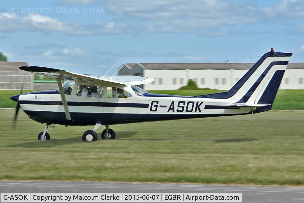 G-ASOK, 1964 Reims Cessna F172E Skyhawk C/N 0057, Reims F172E at The Real Aeroplane Club's Radial Engine Aircraft Fly-In, Breighton Airfield, June 7th 2015.