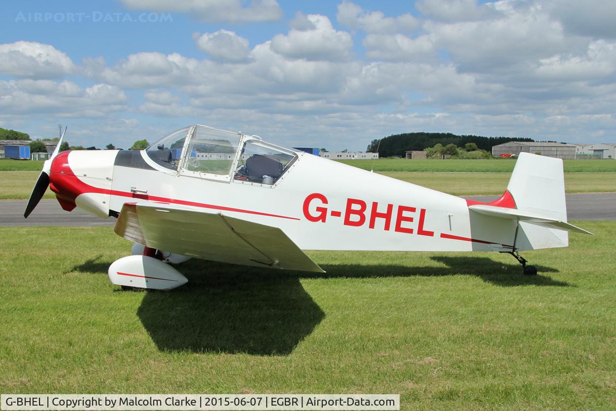 G-BHEL, 1957 SAN Jodel D-117 C/N 735, SAN Jodel D-117 at The Real Aeroplane Club's Radial Engine Aircraft Fly-In, Breighton Airfield, June 7th 2015.