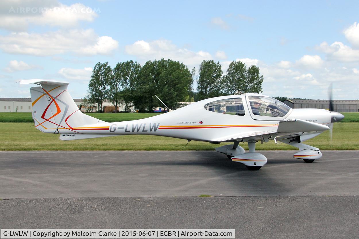G-LWLW, 2003 Diamond DA-40D Diamond Star C/N D4.052, Diamond DA-40D Diamond Star at The Real Aeroplane Club's Radial Engine Aircraft Fly-In, Breighton Airfield, June 7th 2015.