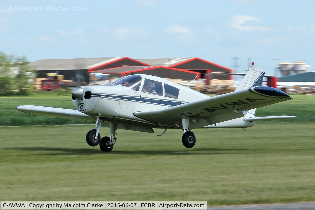 G-AVWA, 1967 Piper PA-28-140 Cherokee C/N 28-23660, Piper PA-28-140 Cherokee at The Real Aeroplane Club's Radial Engine Aircraft Fly-In, Breighton Airfield, June 7th 2015.