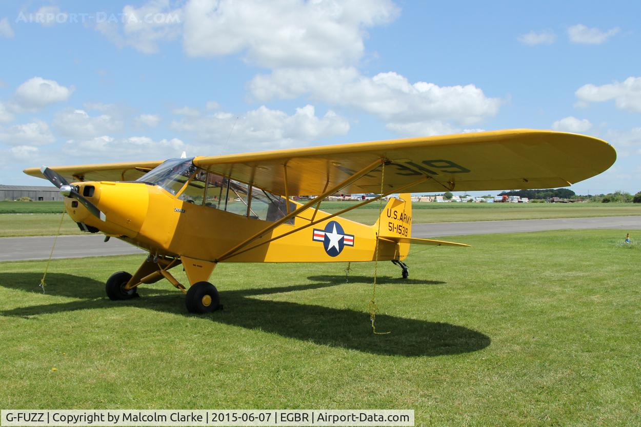 G-FUZZ, 1951 Piper L-18C Super Cub (PA-18-95) C/N 18-1016, Piper L-18C Super Cub at The Real Aeroplane Company's Radial Engine Aircraft Fly-In, Breighton Airfield, June 7th 2015.