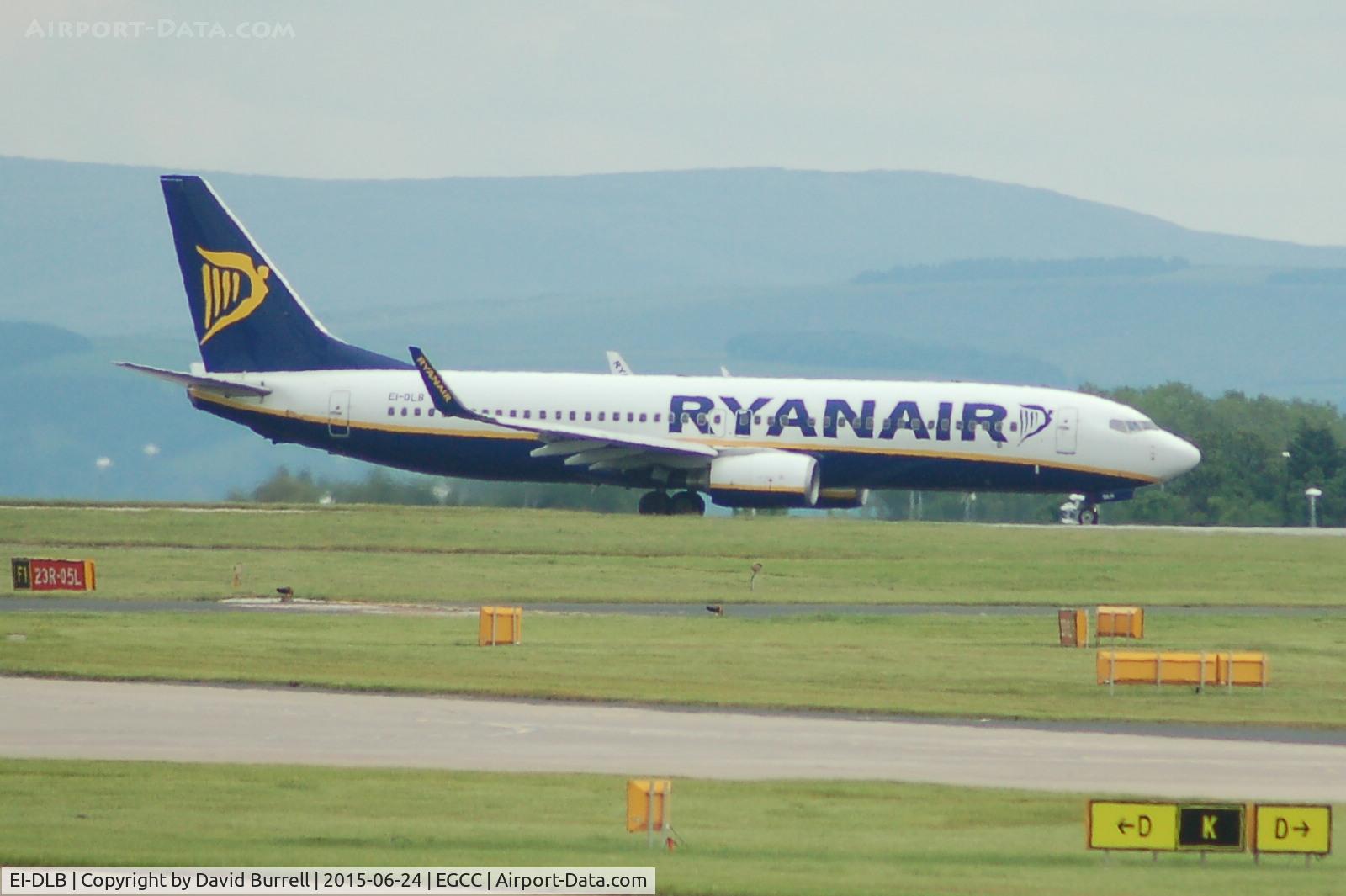 EI-DLB, 2005 Boeing 737-8AS C/N 33584, Ryan Air Boeing 737-8AS EI-DLB taxiing at Manchester Airport.