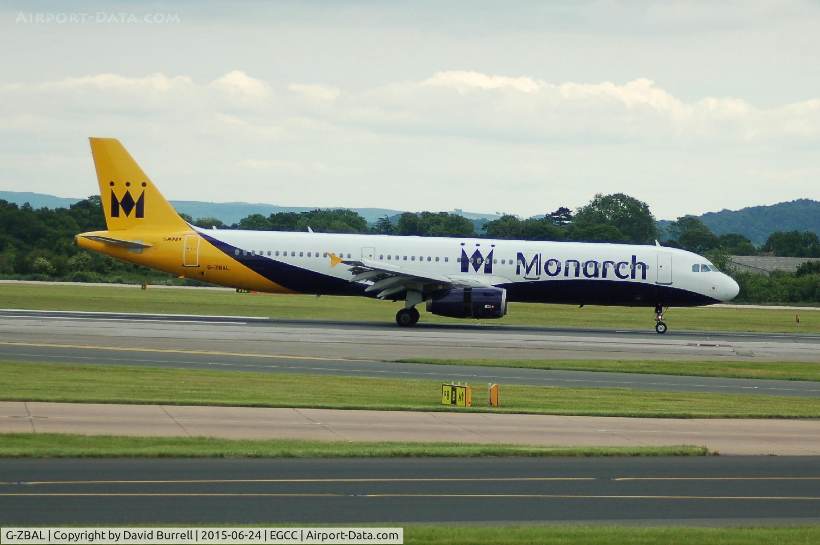 G-ZBAL, 2008 Airbus A321-231 C/N 3522, Monarch Airbus A321-231 landed at Manchester Airport.