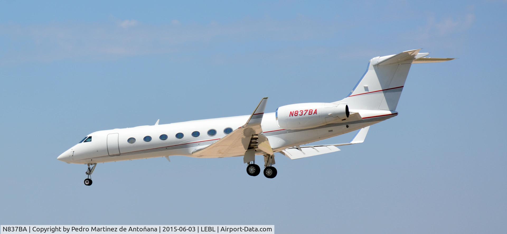 N837BA, 2006 Gulfstream Aerospace GV-SP (G550) C/N 5122, El Prat Barcelona - España