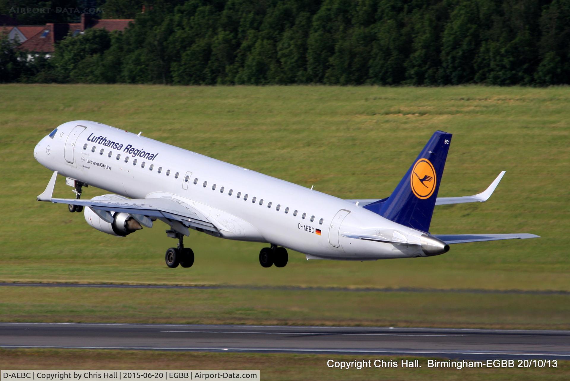D-AEBC, 2009 Embraer 195LR (ERJ-190-200LR) C/N 19000320, Lufthansa CityLine