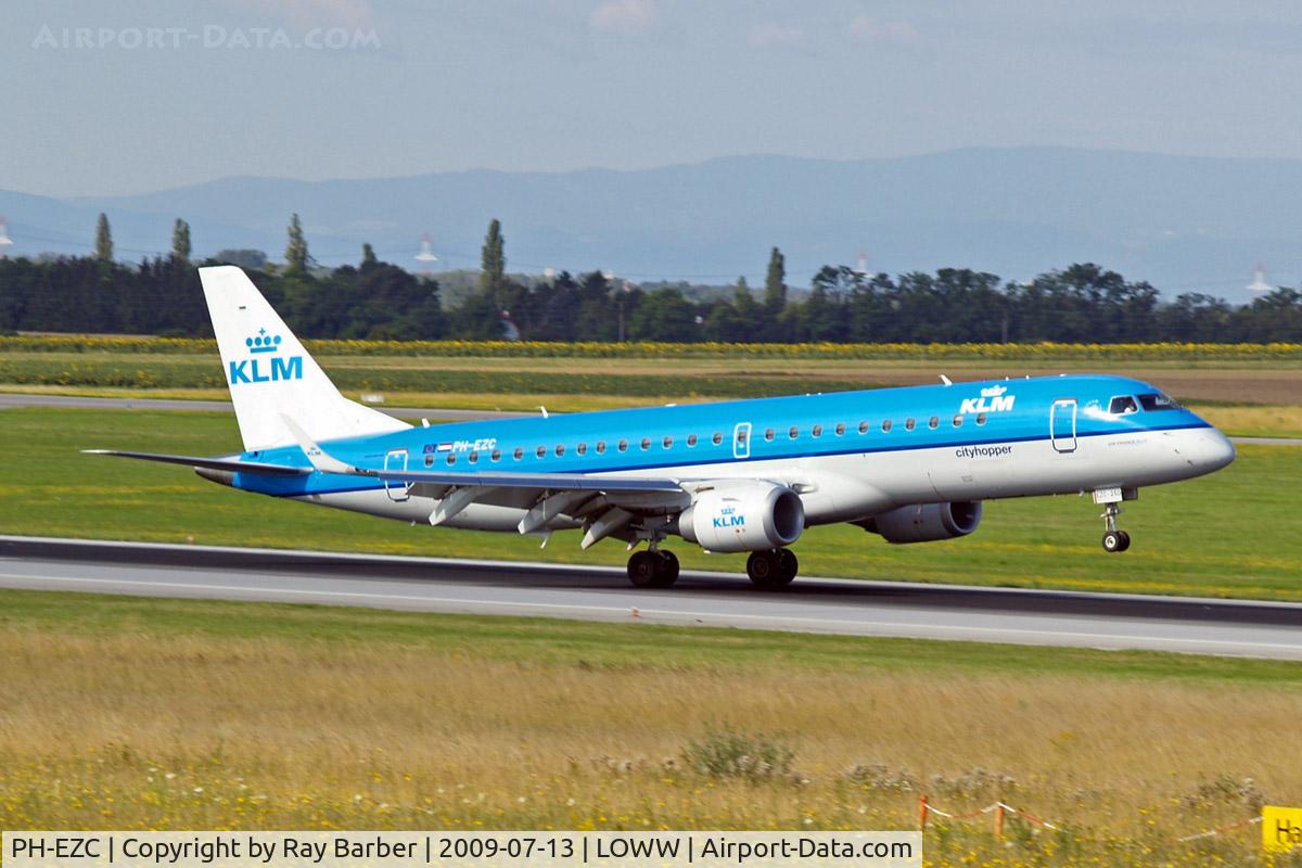 PH-EZC, 2008 Embraer 190LR (ERJ-190-100LR) C/N 19000250, Embraer Emb-195-100LR [19000250] (KLM cityhopper) Vienna-Schwechat~OE 13/07/2009