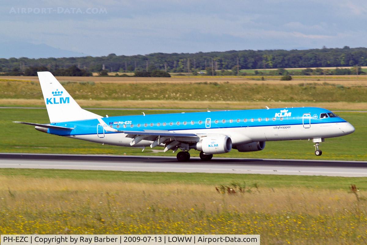 PH-EZC, 2008 Embraer 190LR (ERJ-190-100LR) C/N 19000250, Embraer Emb-195-100LR [19000250] (KLM cityhopper) Vienna-Schwechat~OE 13/07/2009