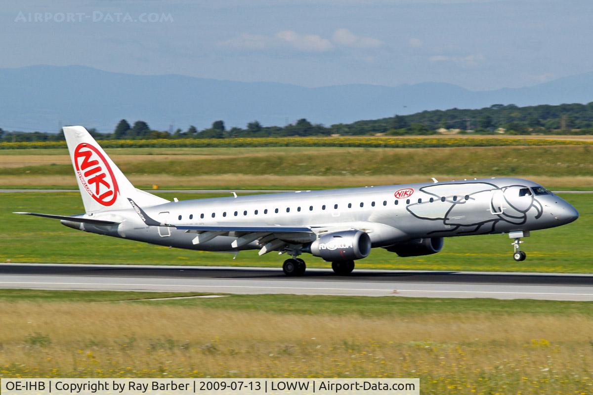 OE-IHB, 2009 Embraer 190LR (ERJ-190-100LR) C/N 19000294, Embraer Emb-195-100LR [19000294] (flyniki) Vienna-Schwechat~OE 13/07/2009