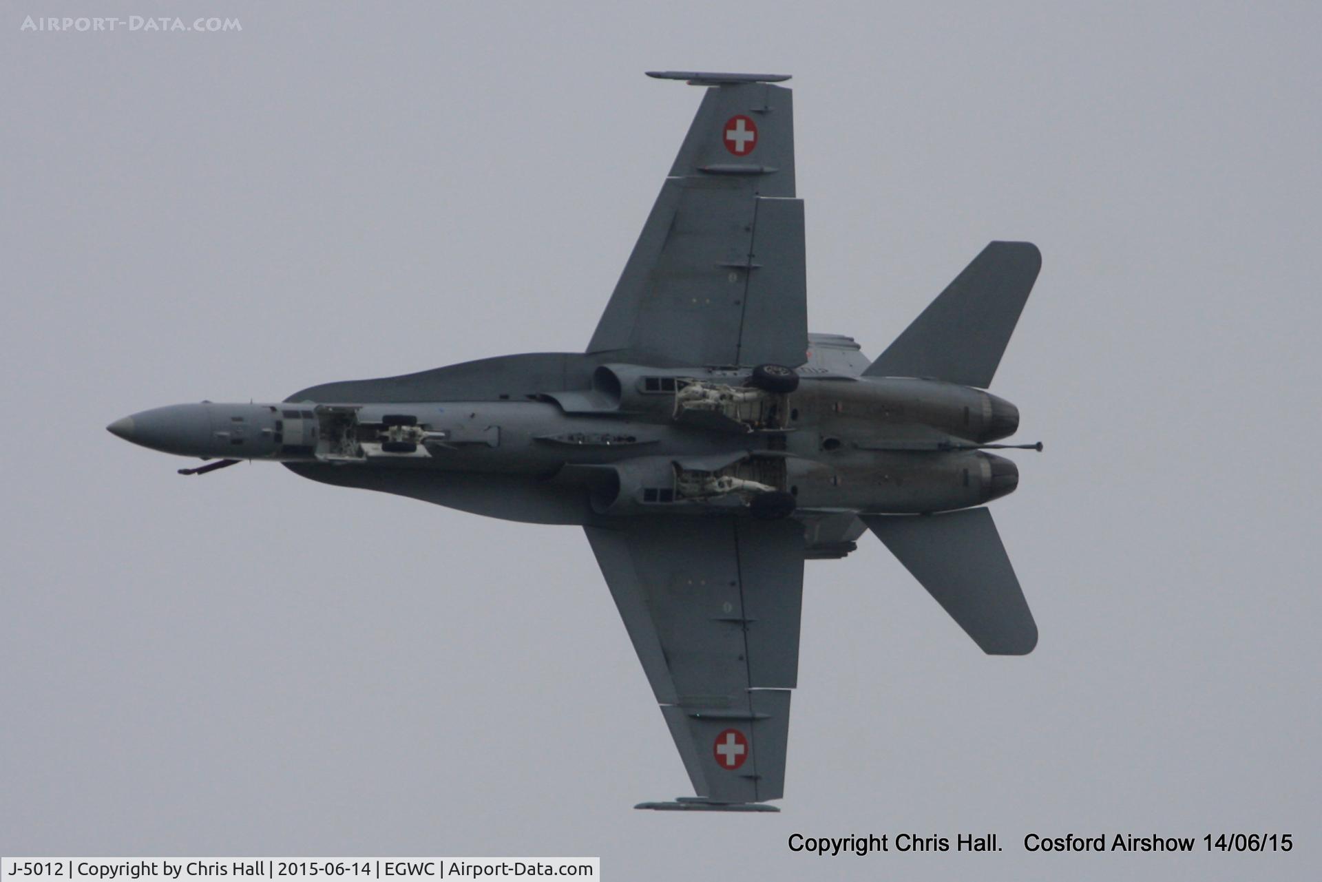 J-5012, McDonnell Douglas F/A-18C Hornet C/N 1352/SFC012, displaying at the 2015 Cosford Airshow