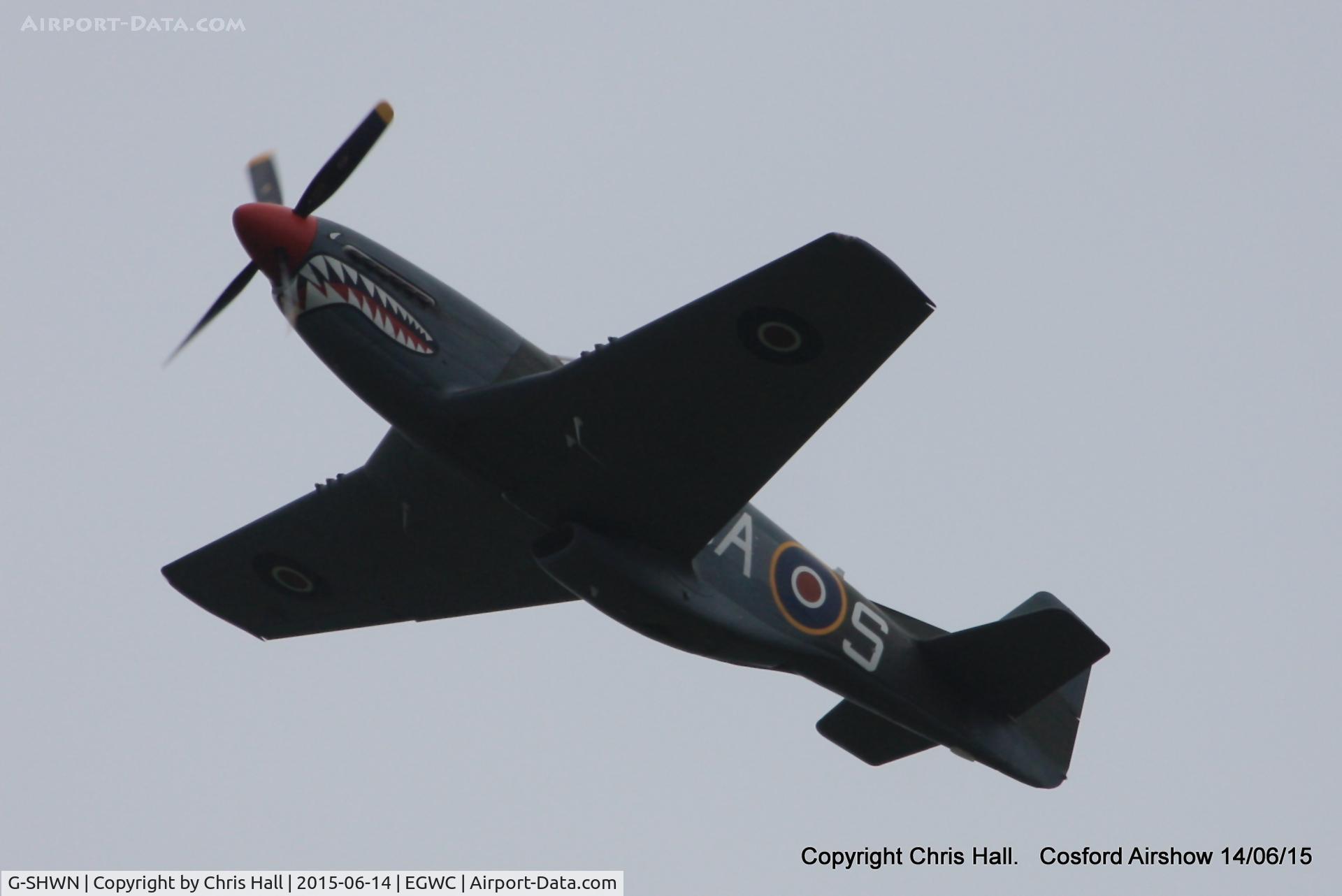 G-SHWN, 1944 North American P-51D Mustang C/N 122-40417, displaying at the 2015 Cosford Airshow