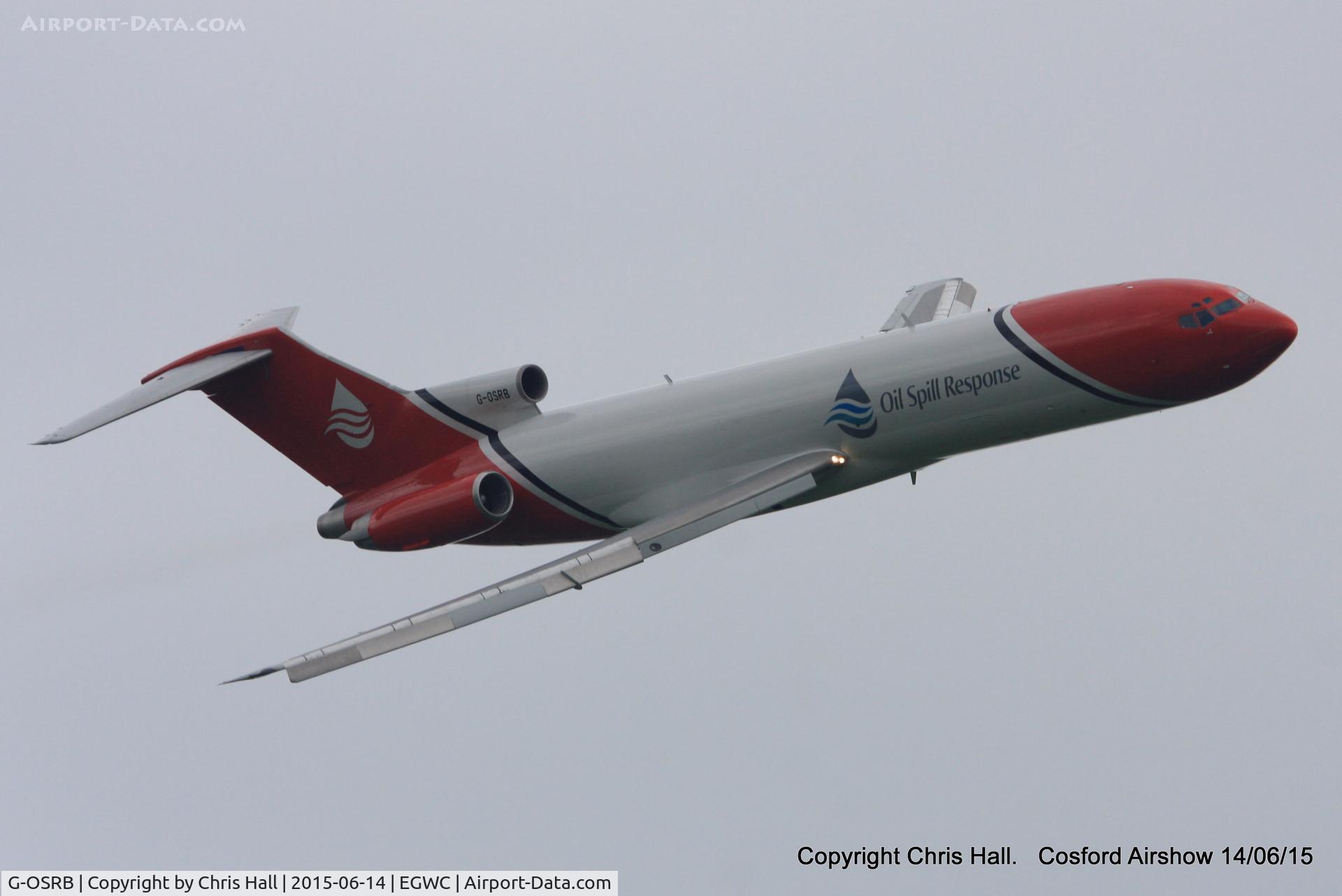 G-OSRB, 1983 Boeing 727-2S2F C/N 22929, displaying at the 2015 Cosford Airshow