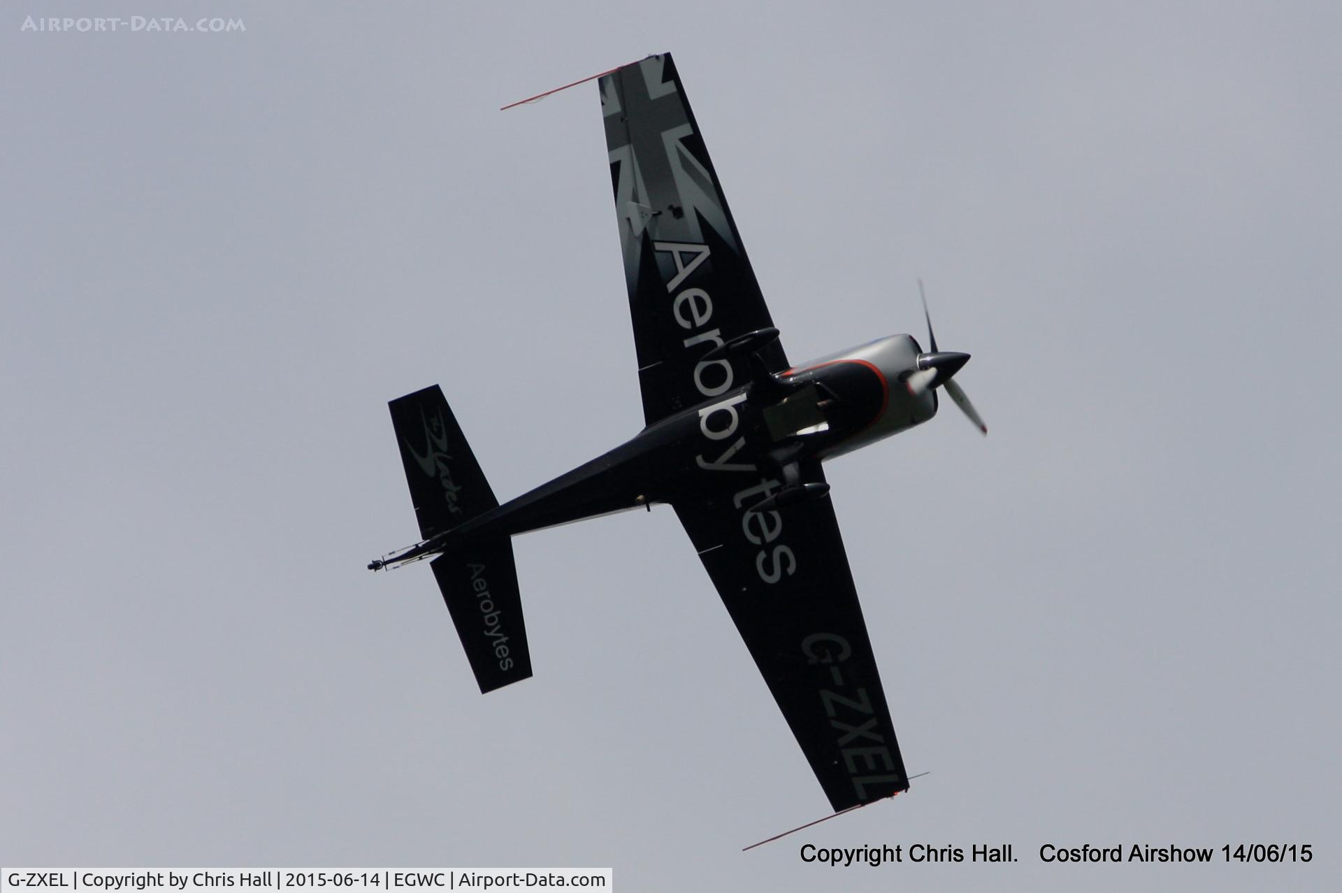 G-ZXEL, 2006 Extra EA-300L C/N 1224, displaying at the 2015 Cosford Airshow