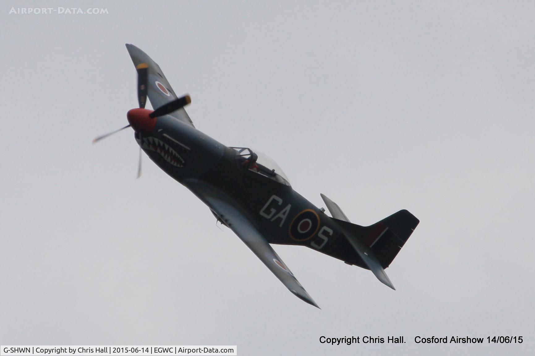 G-SHWN, 1944 North American P-51D Mustang C/N 122-40417, displaying at the 2015 Cosford Airshow