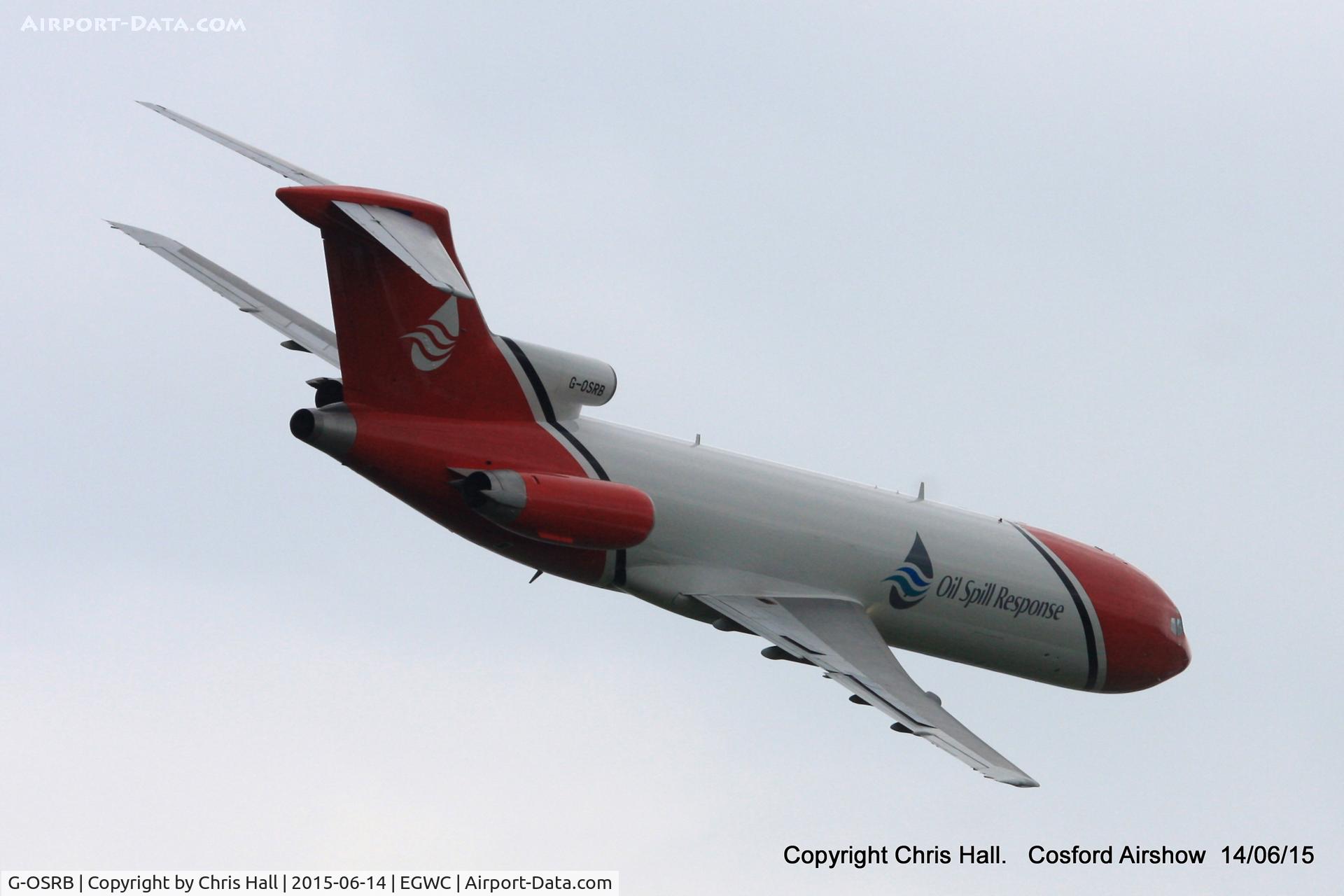 G-OSRB, 1983 Boeing 727-2S2F C/N 22929, displaying at the 2015 Cosford Airshow