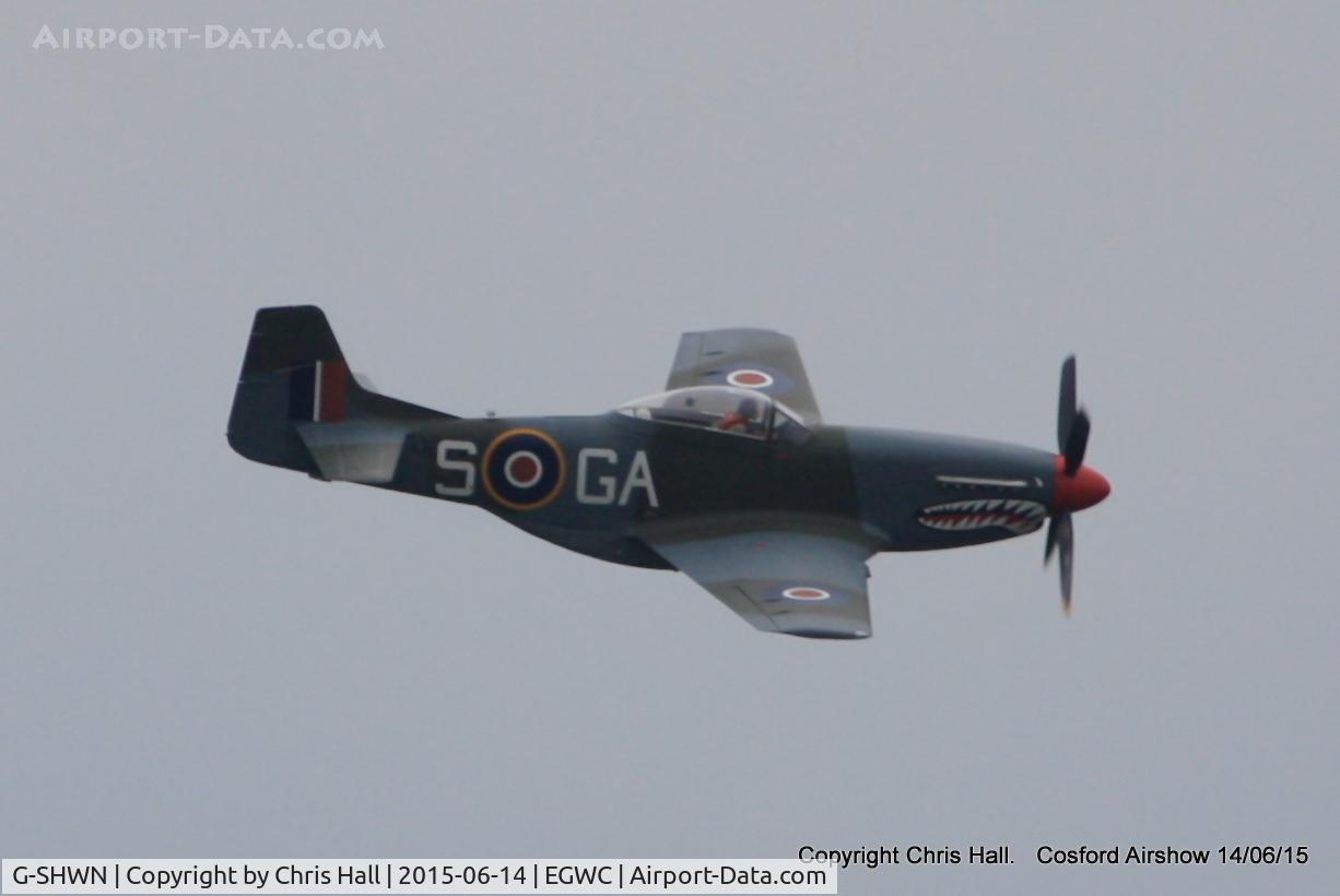 G-SHWN, 1944 North American P-51D Mustang C/N 122-40417, displaying at the 2015 Cosford Airshow