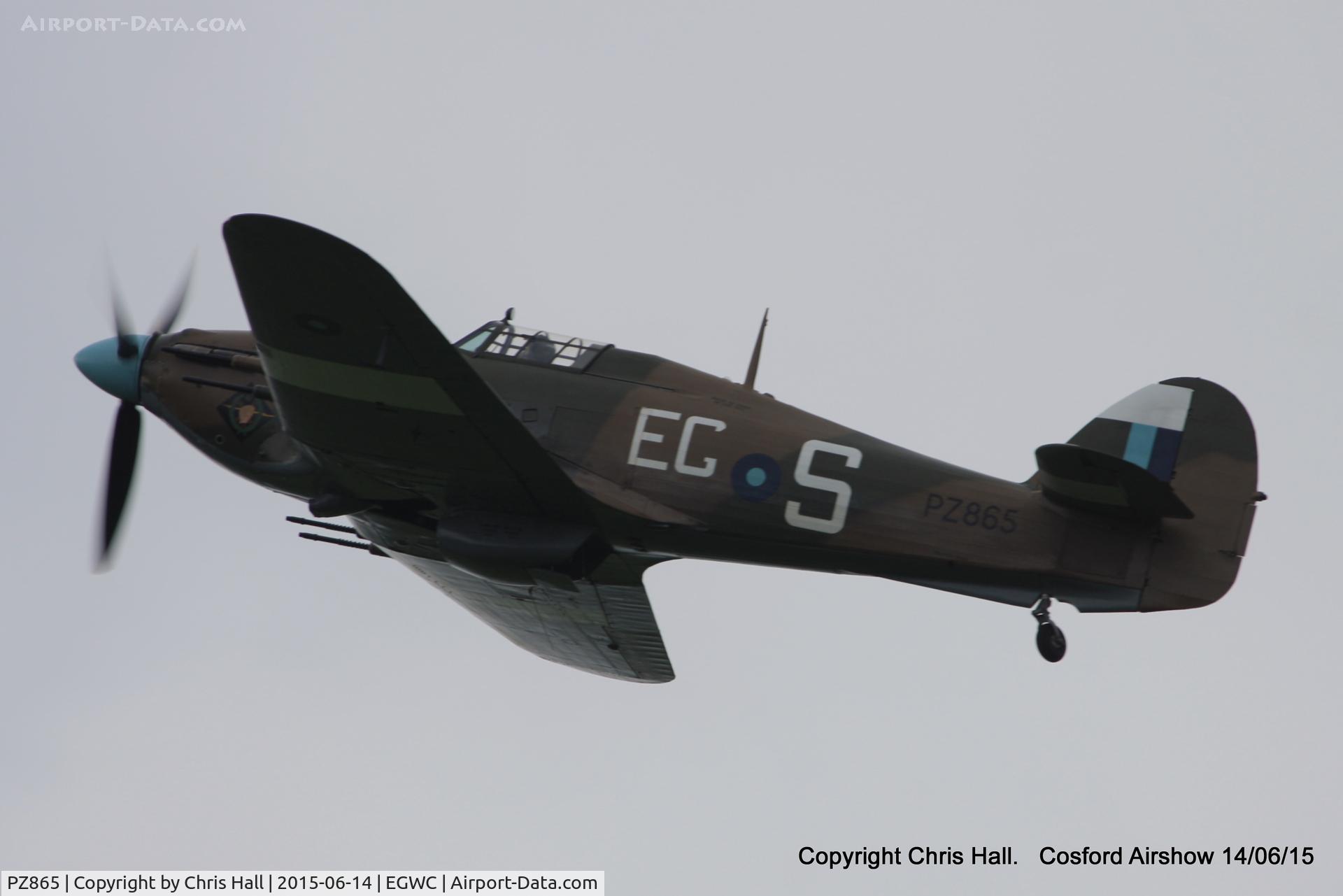 PZ865, 1944 Hawker Hurricane IIC C/N PZ865, displaying at the 2015 Cosford Airshow