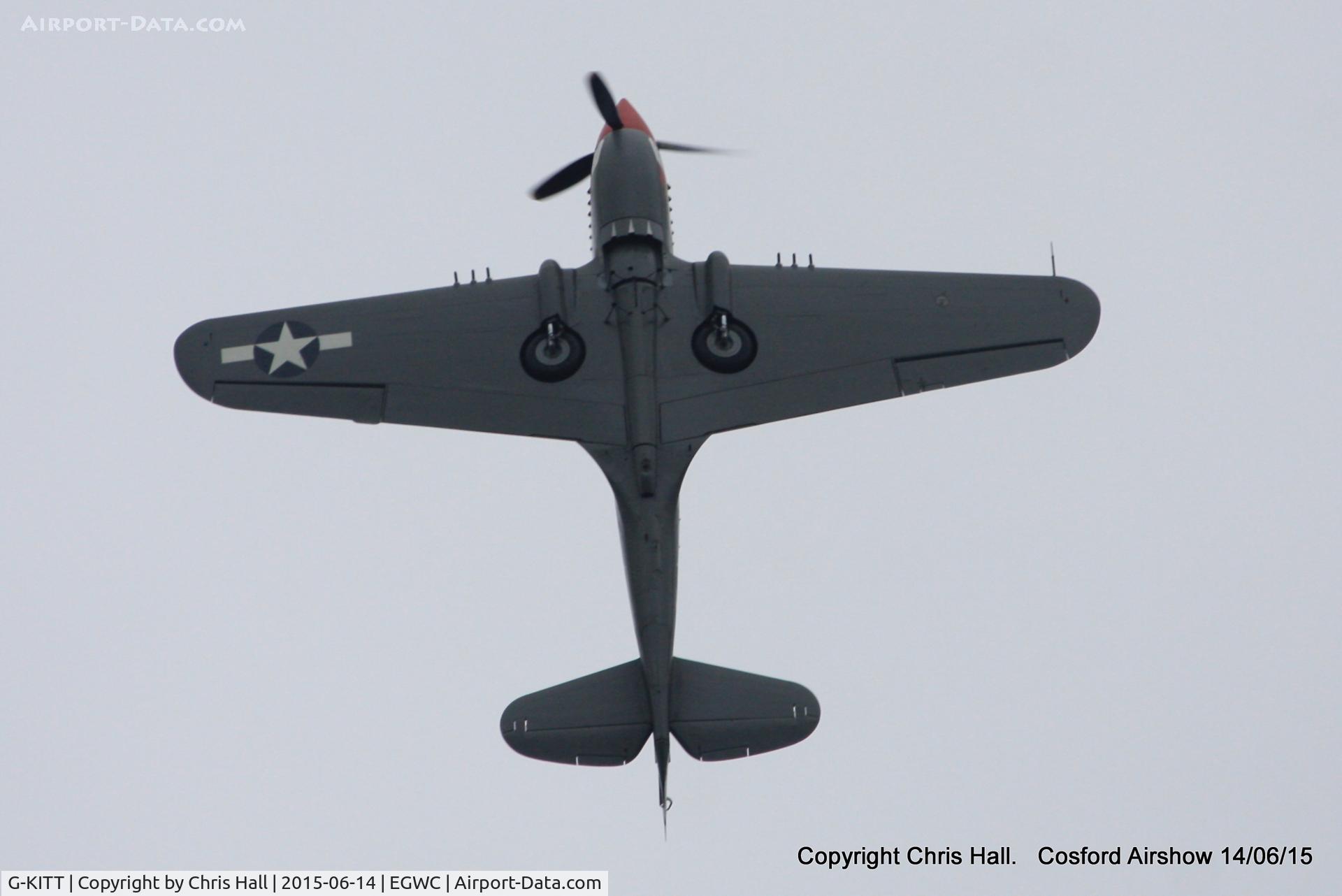 G-KITT, 1943 Curtiss P-40M Warhawk C/N 27490, displaying at the 2015 Cosford Airshow