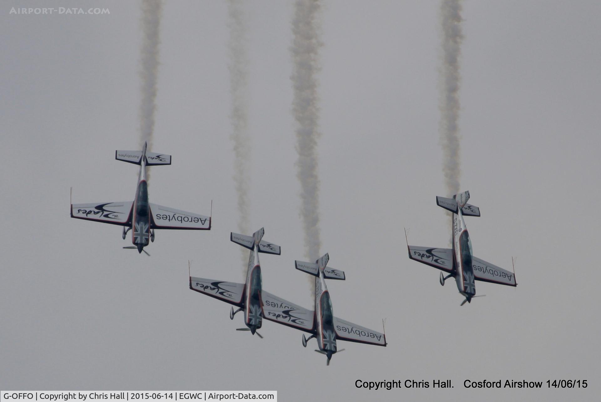 G-OFFO, 2006 Extra EA-300/L C/N 1226, displaying at the 2015 Cosford Airshow