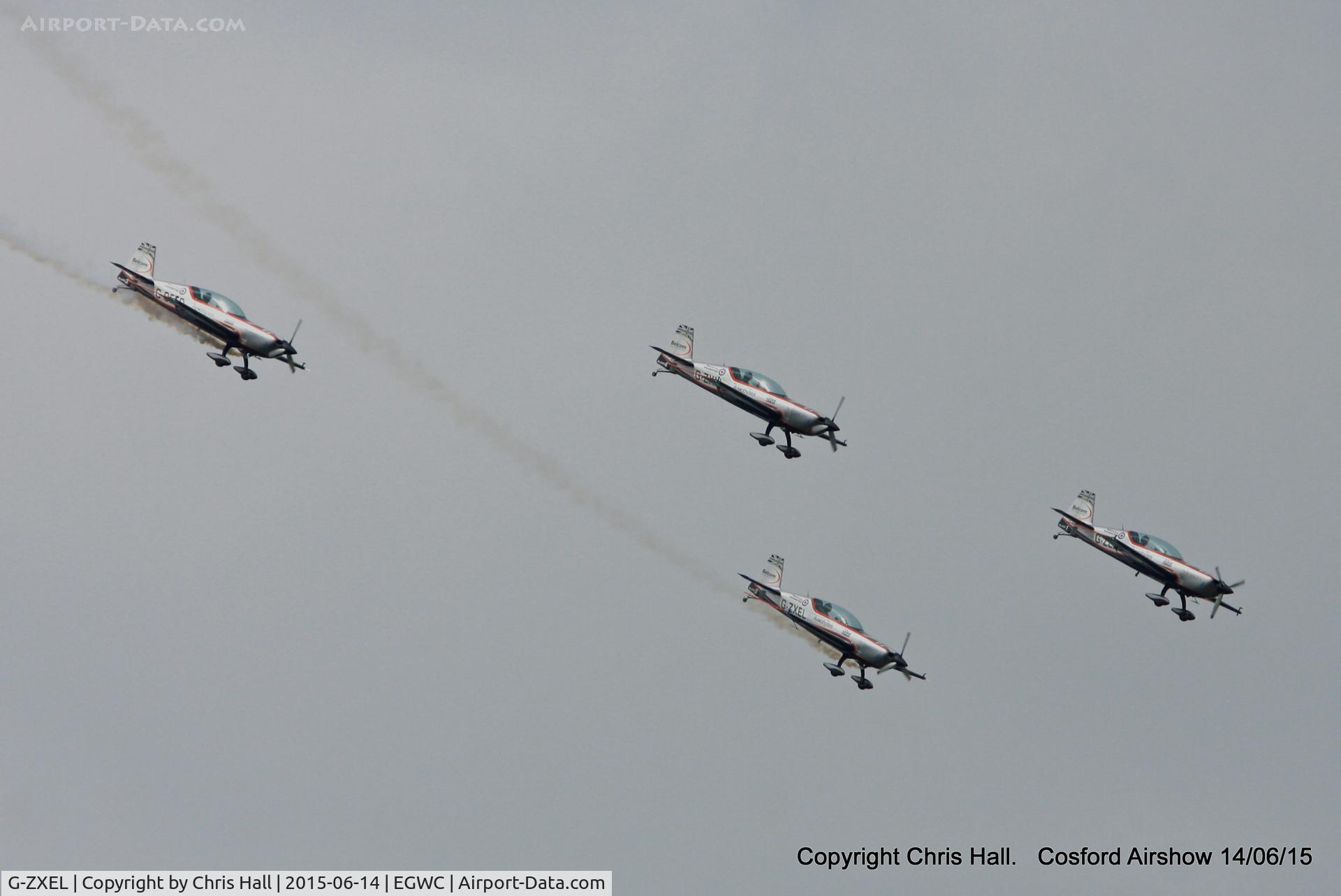 G-ZXEL, 2006 Extra EA-300L C/N 1224, displaying at the 2015 Cosford Airshow