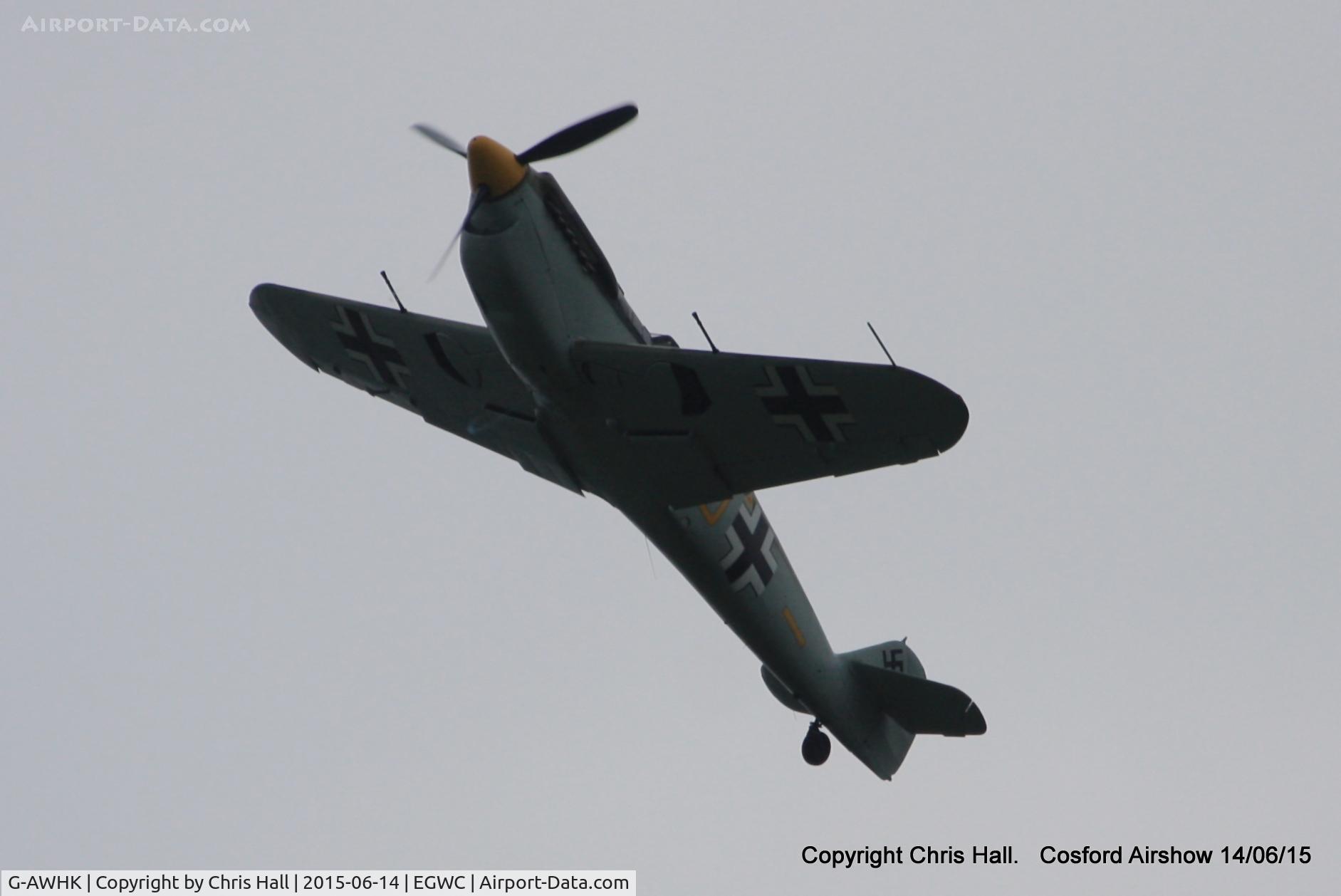 G-AWHK, 1949 Hispano HA-1112-M1L Buchon C/N 172, displaying at the 2015 Cosford Airshow