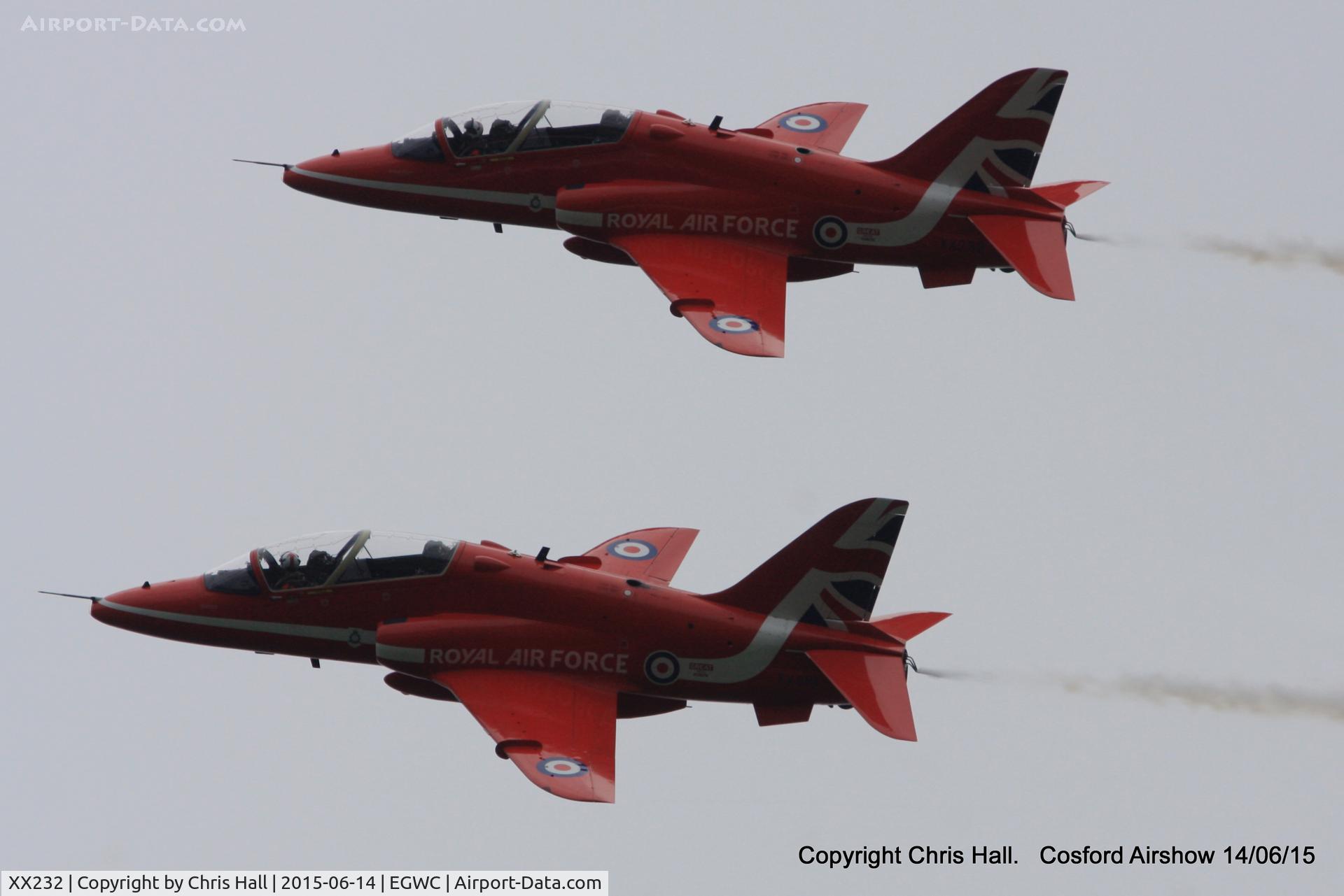 XX232, 1978 Hawker Siddeley Hawk T.1 C/N 068/312068, displaying at the 2015 Cosford Airshow