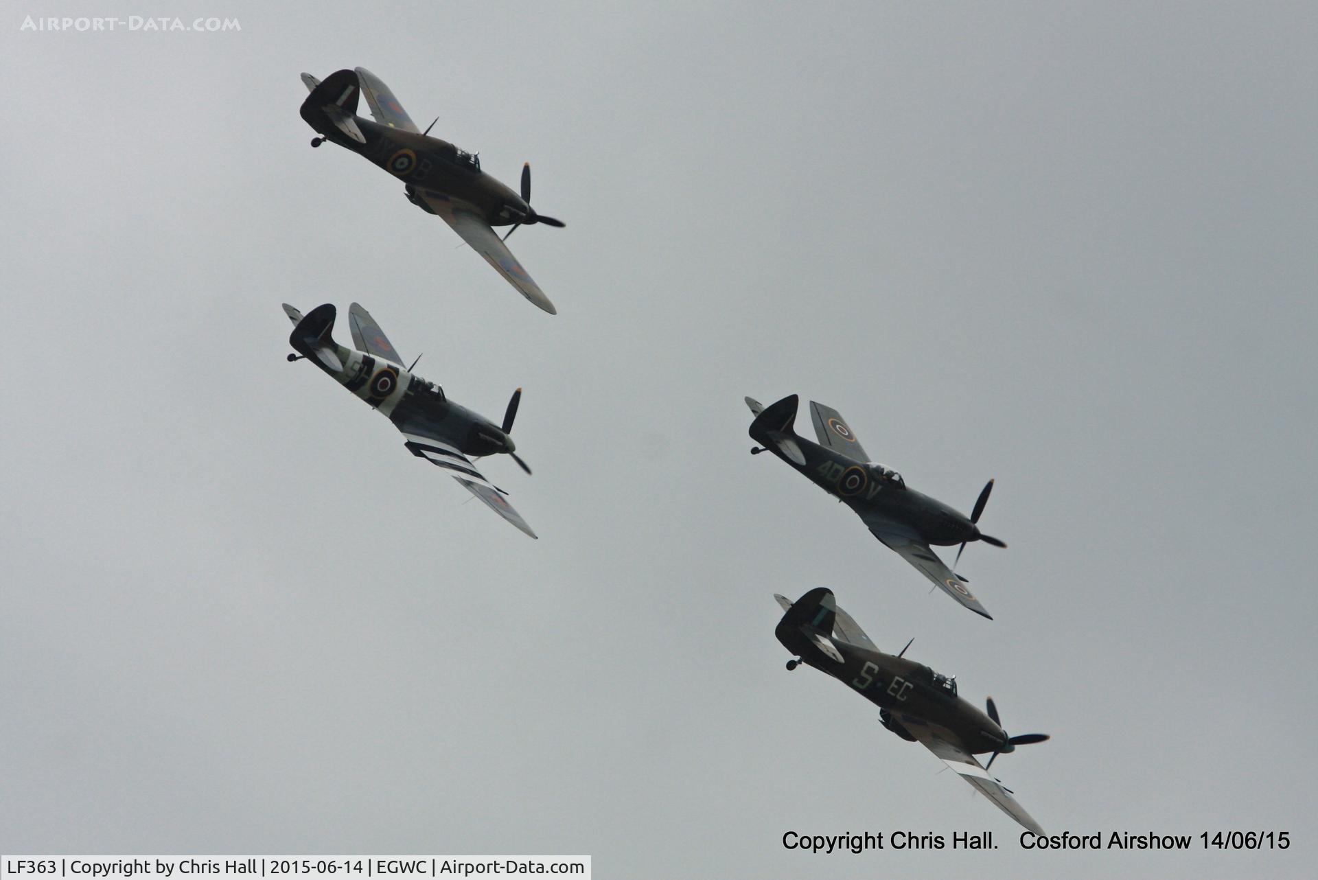 LF363, 1944 Hawker Hurricane IIC C/N 41H/469290, displaying at the 2015 Cosford Airshow