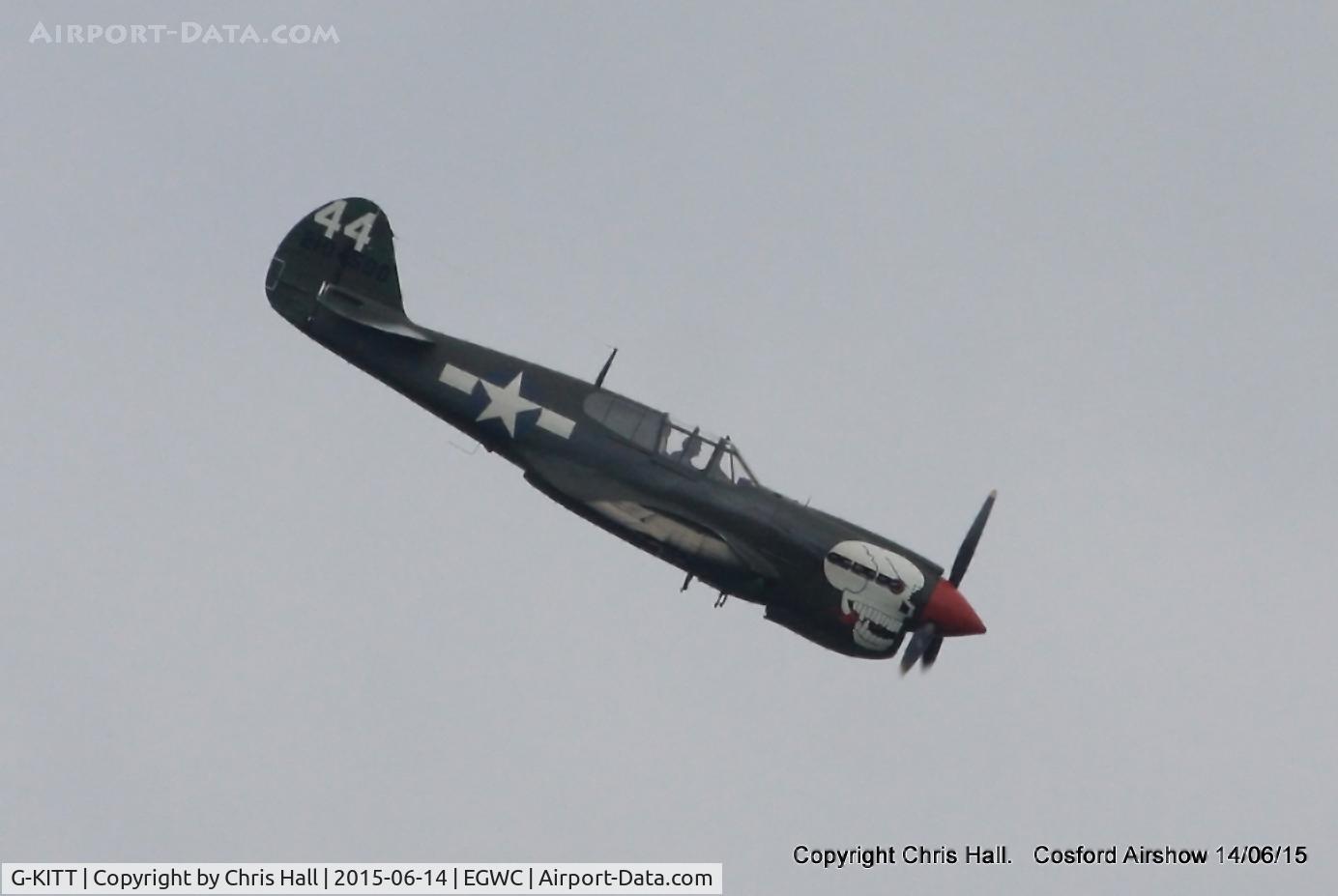 G-KITT, 1943 Curtiss P-40M Warhawk C/N 27490, displaying at the 2015 Cosford Airshow