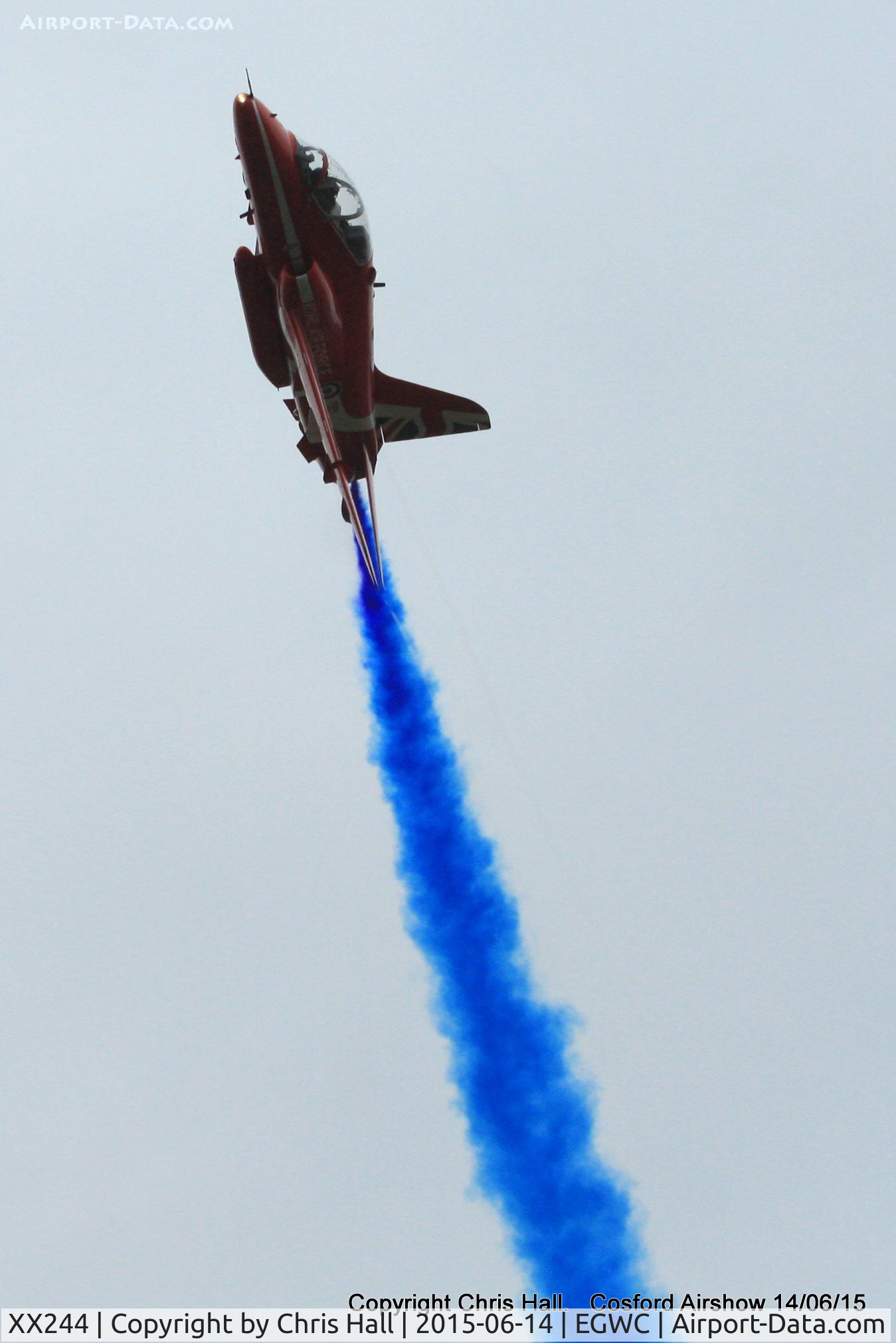 XX244, 1978 Hawker Siddeley Hawk T.1 C/N 080/312080, displaying at the 2015 Cosford Airshow